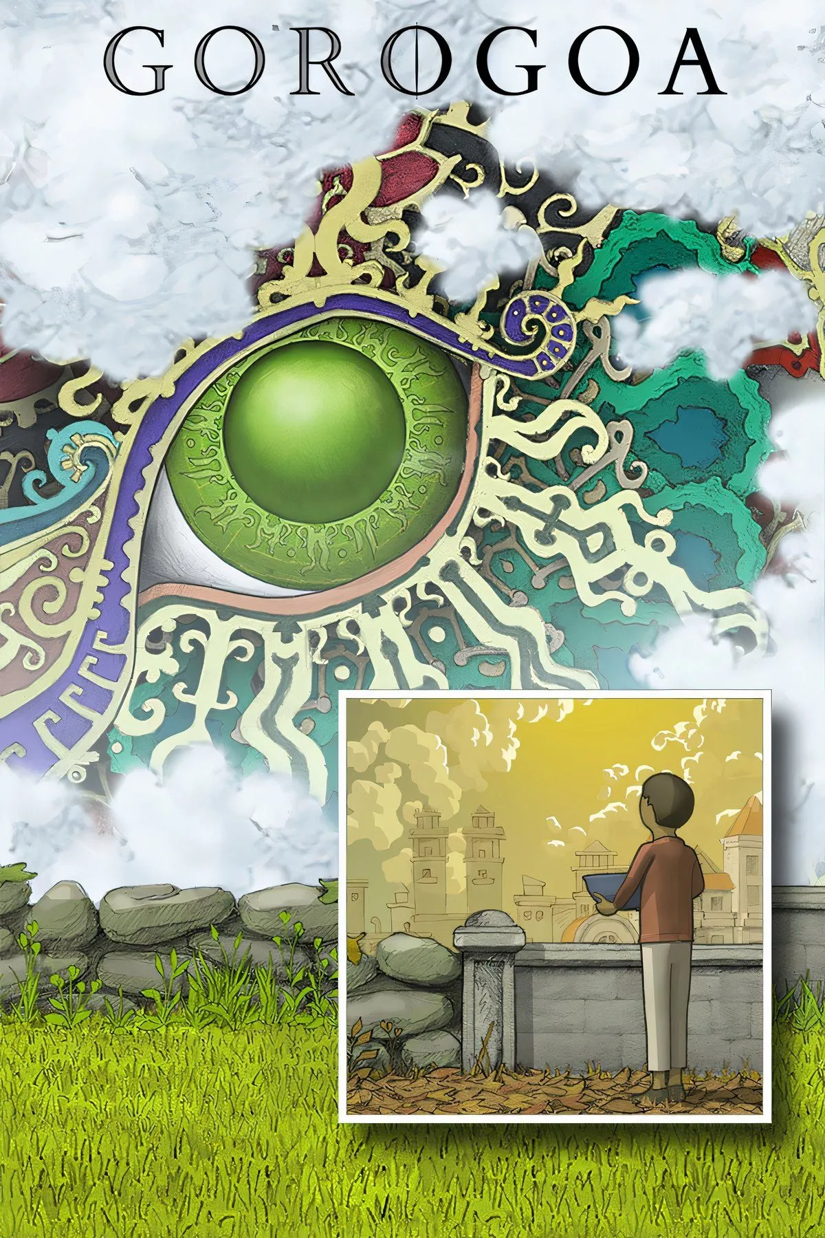 Ảnh bìa game giải đố Gorogoa với phong cách nghệ thuật vẽ tay độc đáo và các ô panel