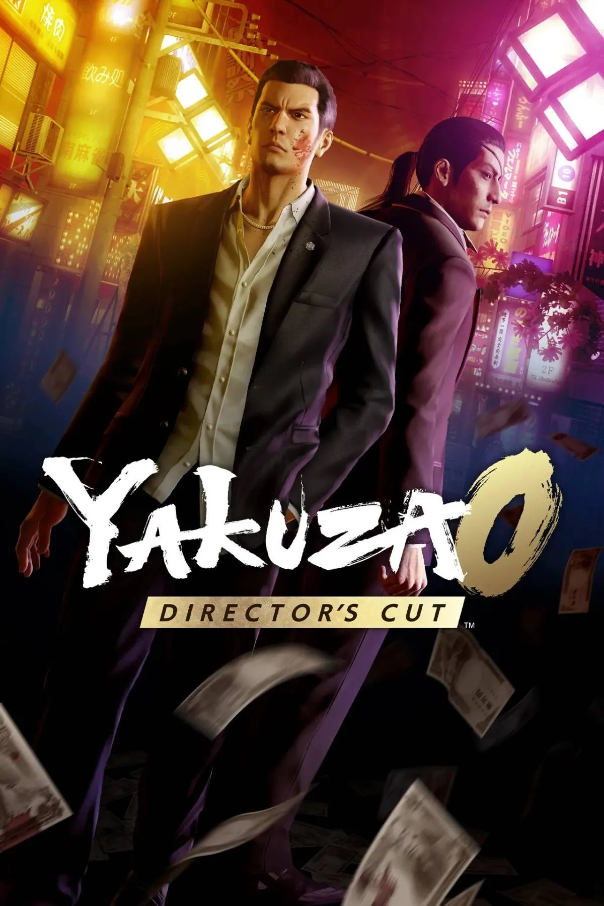 Ảnh bìa game Yakuza 0, gợi nhắc đến minigame quản lý câu lạc bộ đêm Cabaret Club Czar