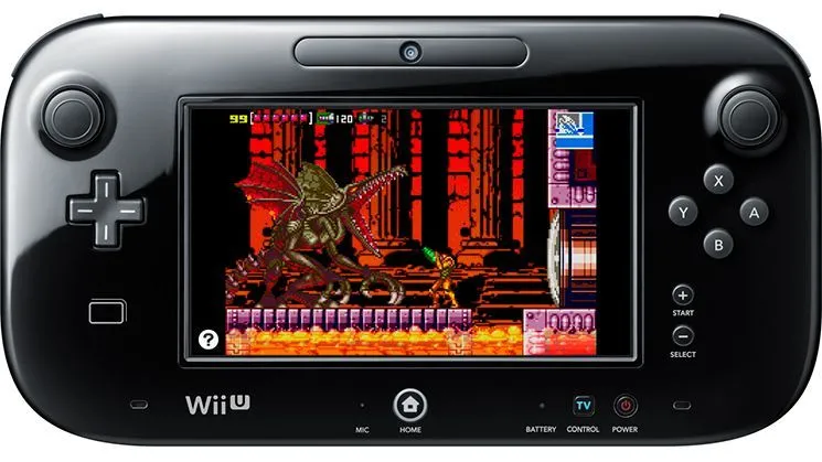 Ảnh chụp màn hình game Metroid Zero Mission, nữ thợ săn tiền thưởng Samus Aran.
