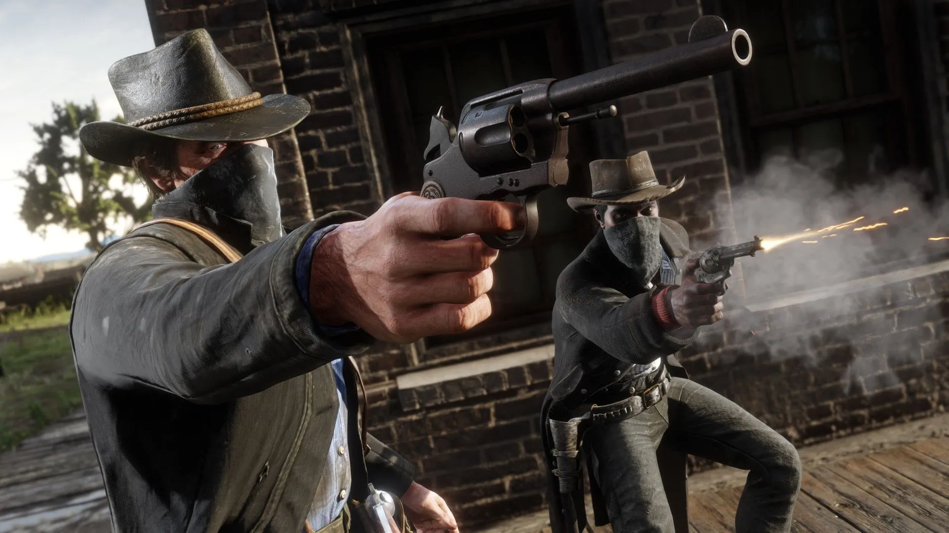 Ảnh chụp màn hình game Red Dead Redemption II, minh họa cho nội dung phụ và hoạt động &quot;filler&quot; trong các tựa game AAA.