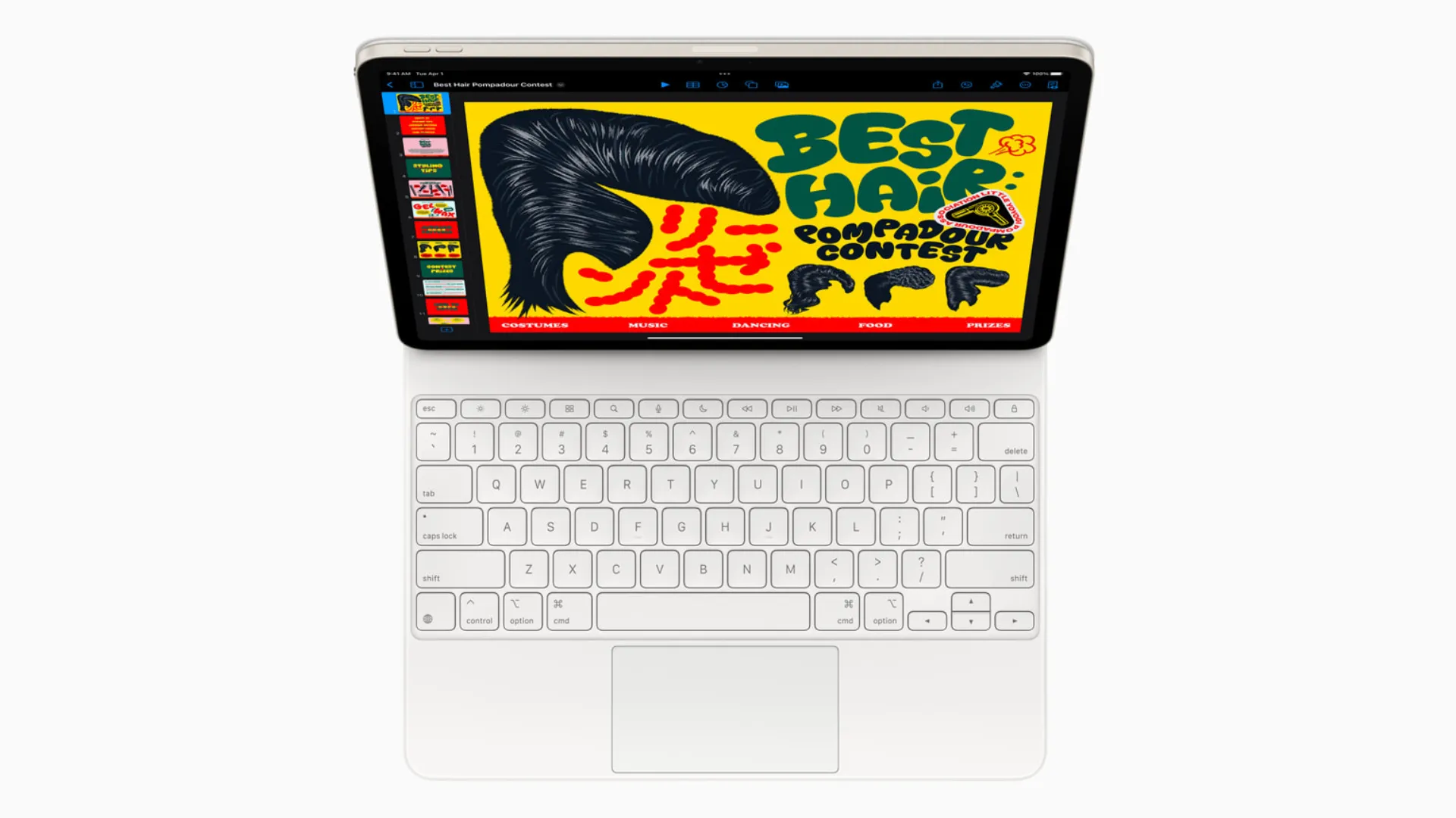 Bàn phím Magic Keyboard mới cho iPad Air M3, thể hiện thiết kế tinh tế và các cải tiến về chức năng