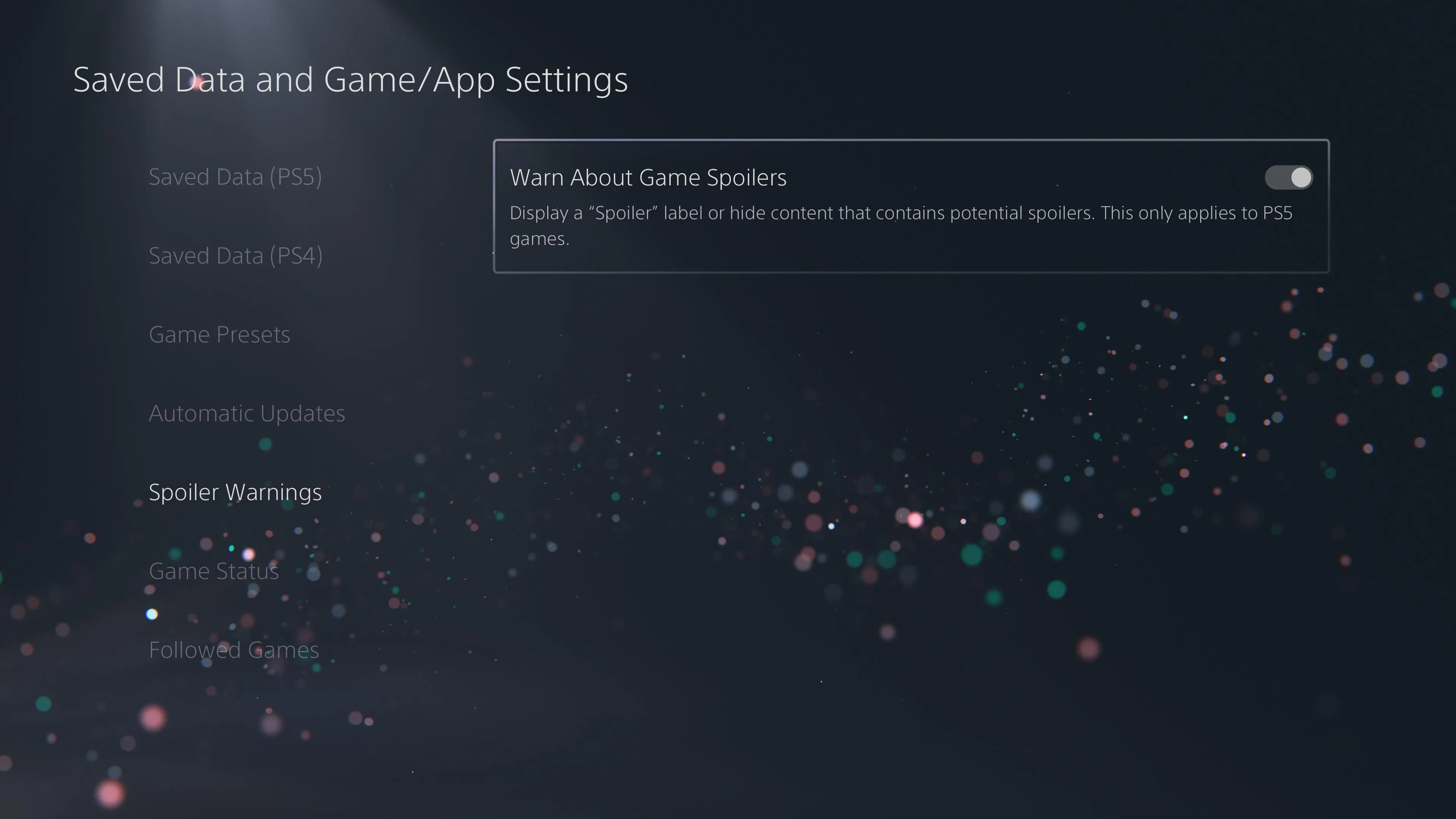 Bật cảnh báo spoiler game trên PS5 để tránh tiết lộ nội dung cốt truyện.