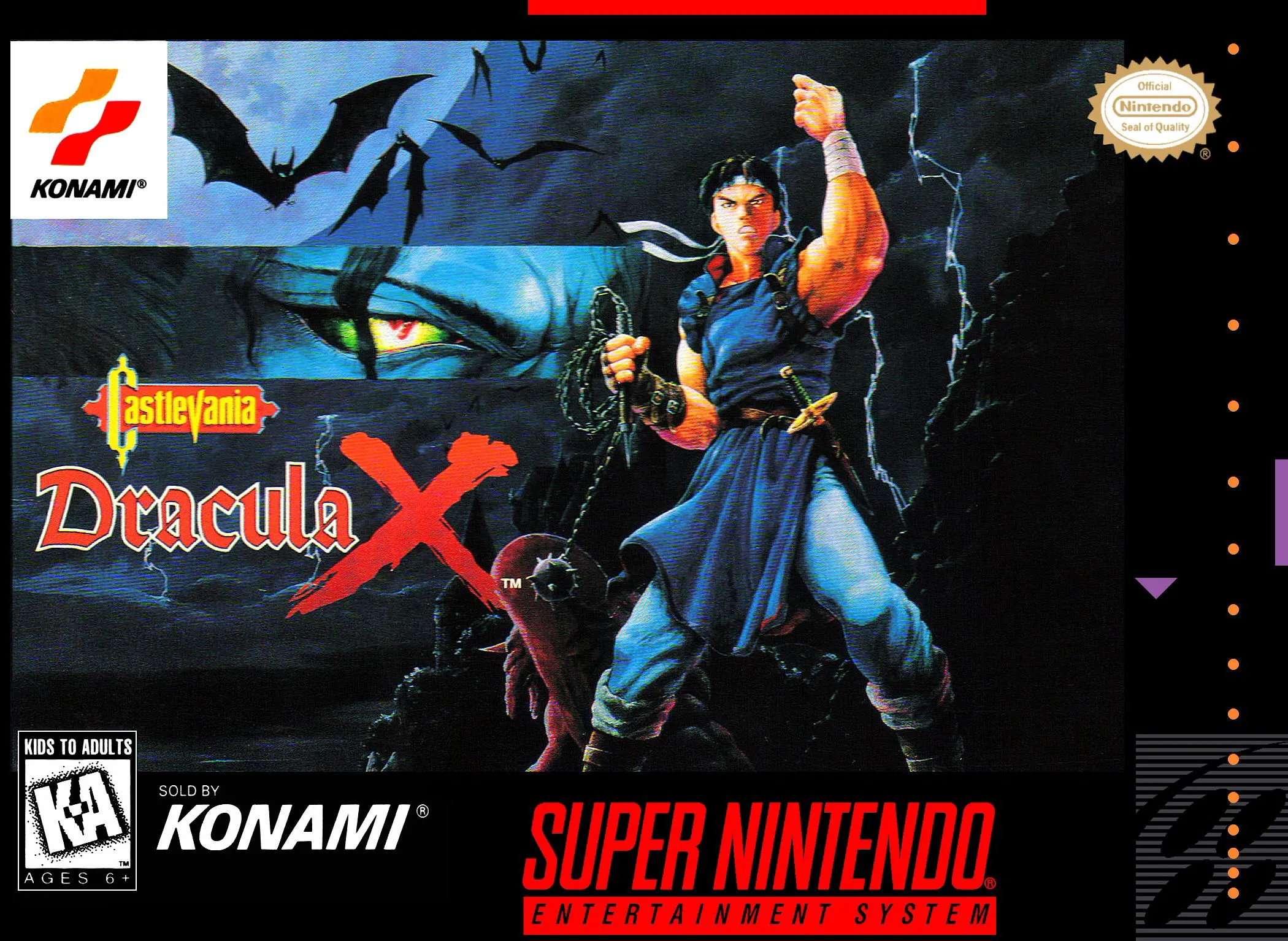 Bìa game Castlevania Dracula X, phiên bản remake của Rondo of Blood trên PSP.