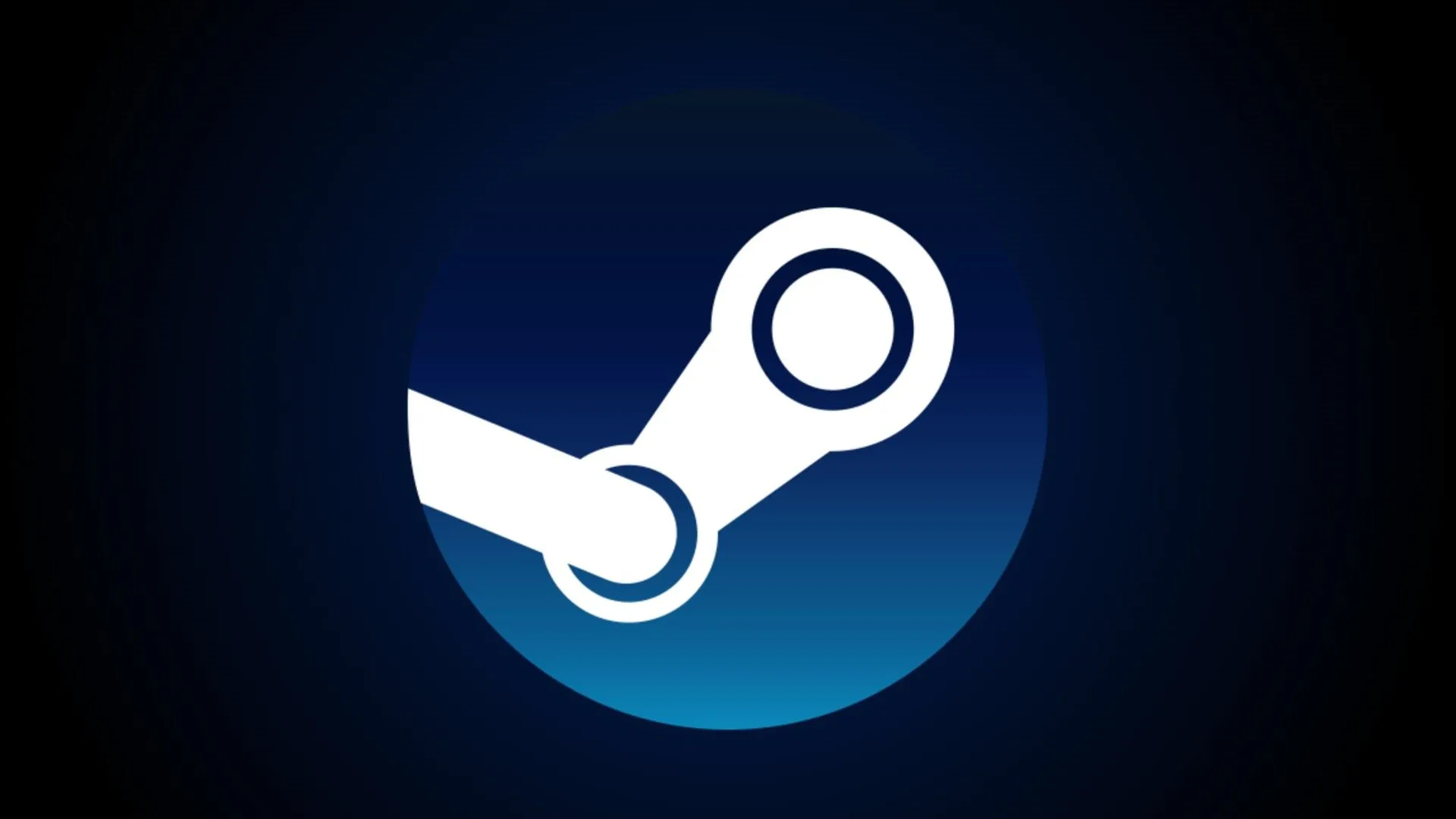 Biểu tượng logo Steam trên nền xanh và đen, thể hiện nền tảng game lớn của Valve