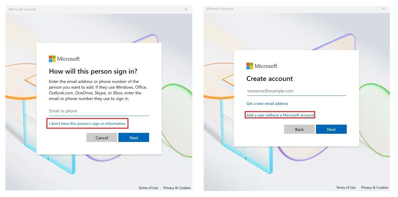Các bước tạo tài khoản cục bộ mới trên Windows 11