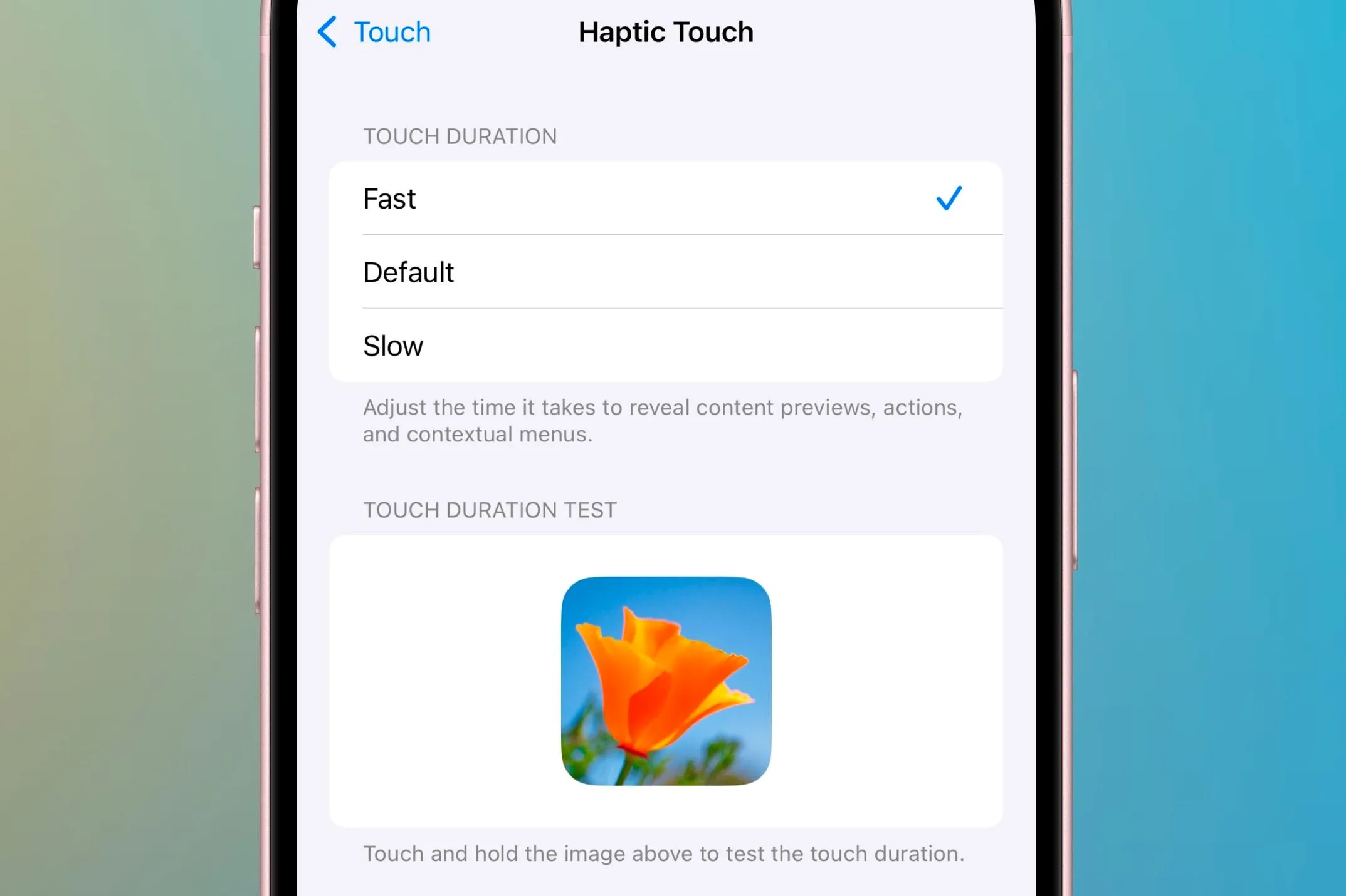 Cài đặt tùy chọn phản hồi cảm ứng Haptic Touch trên iPhone