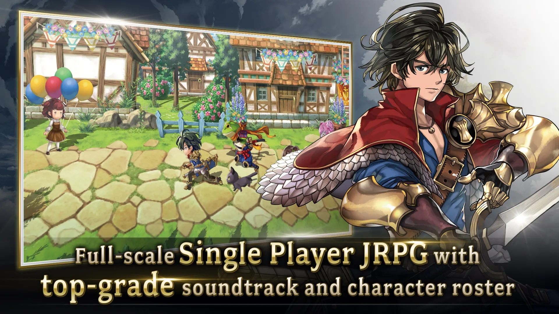 Cảnh chiến đấu turn-based trong Another Eden: The Cat Beyond Time and Space
