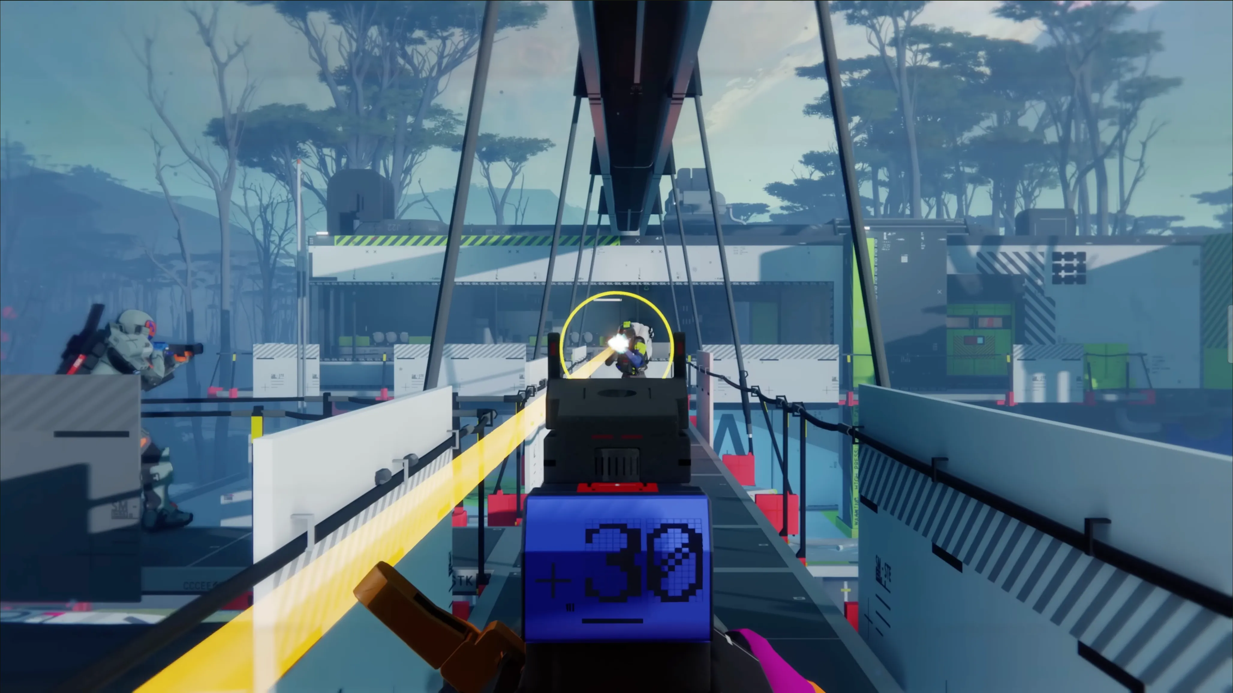 Cảnh hành động trong game bắn súng extraction shooter Marathon của Bungie.