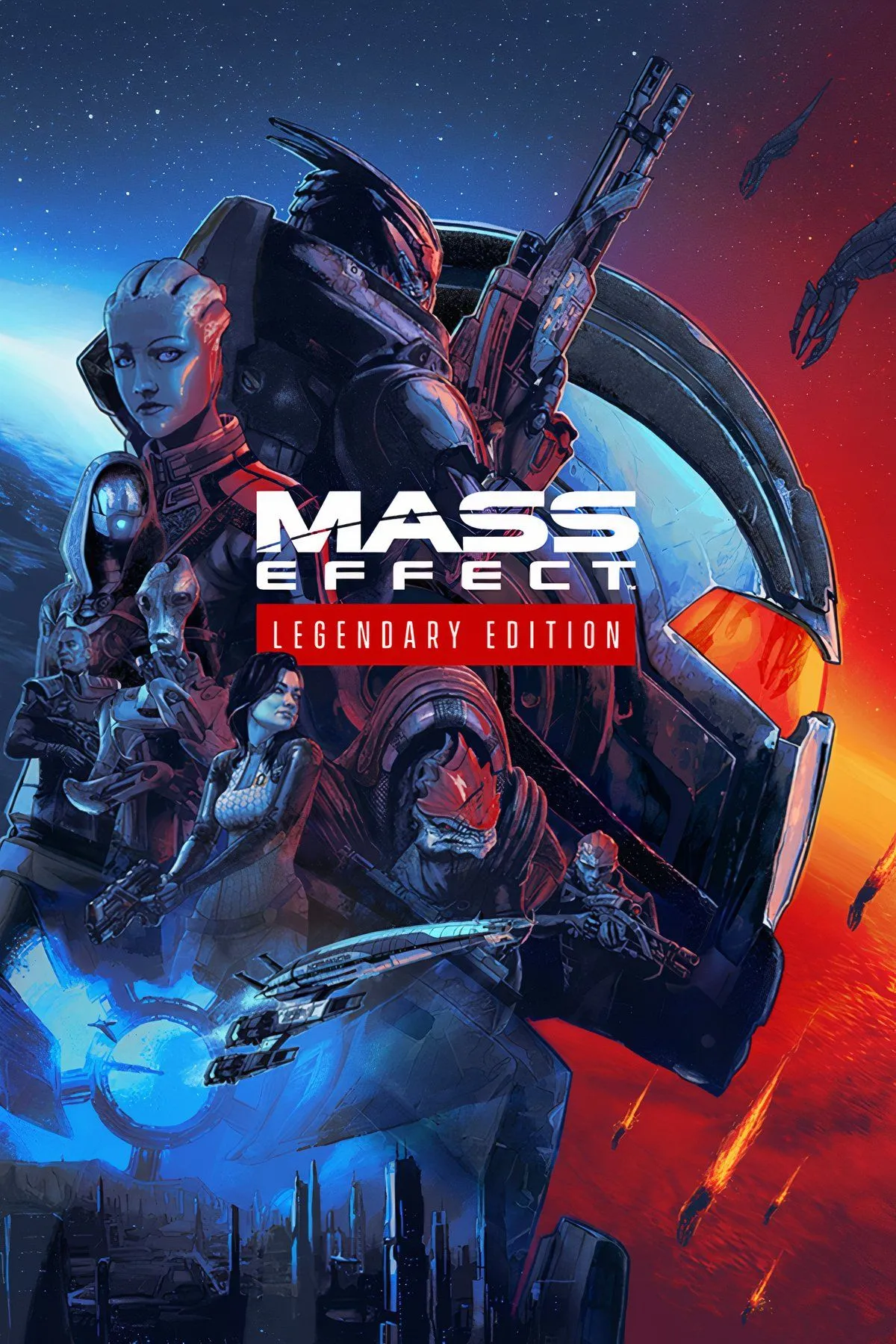 Commander Shepard trong Mass Effect Legendary Edition cùng đồng đội, thể hiện sự hoành tráng của cuộc phiêu lưu giải cứu thiên hà