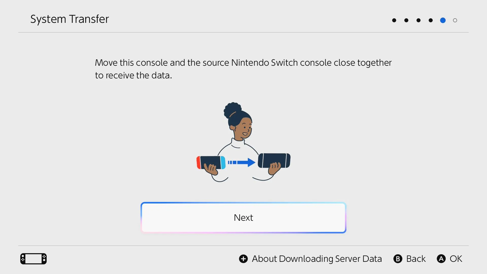 Đặt hai máy Nintendo Switch và Switch 2 gần nhau để bắt đầu quá trình chuyển dữ liệu không dây