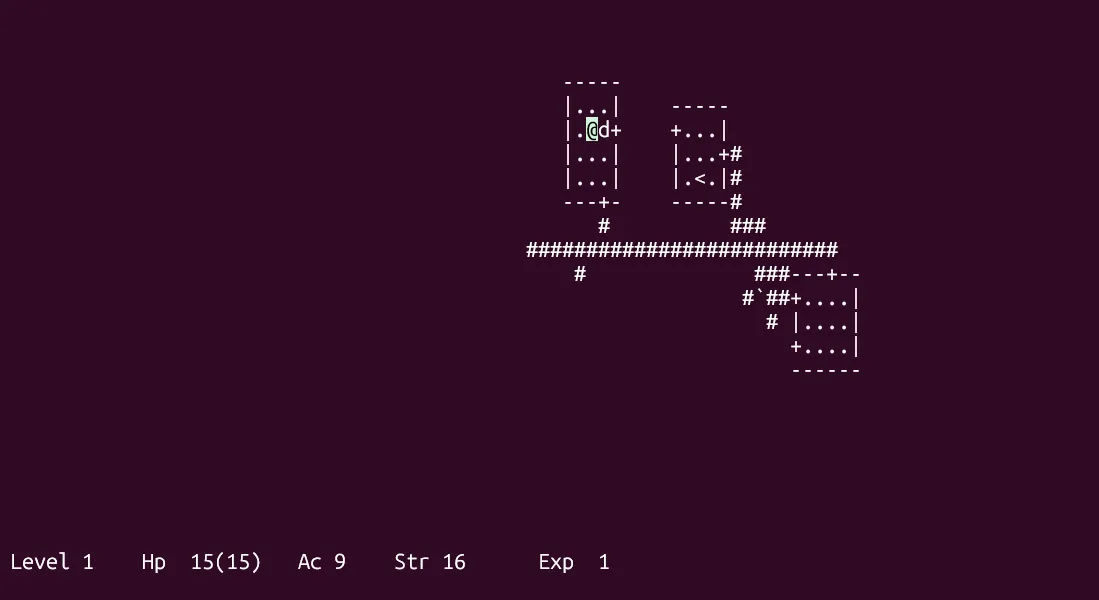 Giao diện trò chơi Hack theo phong cách roguelike trong terminal