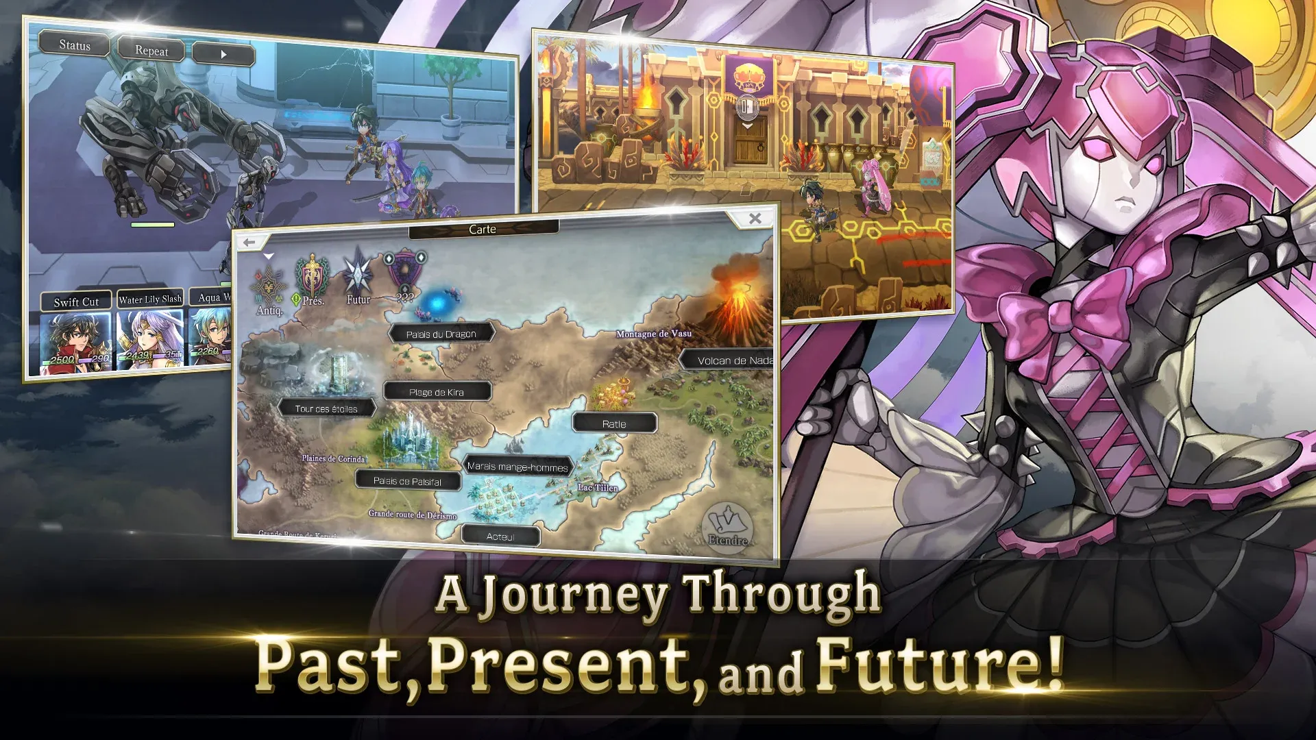 Hệ thống nhân vật và giao diện game Another Eden