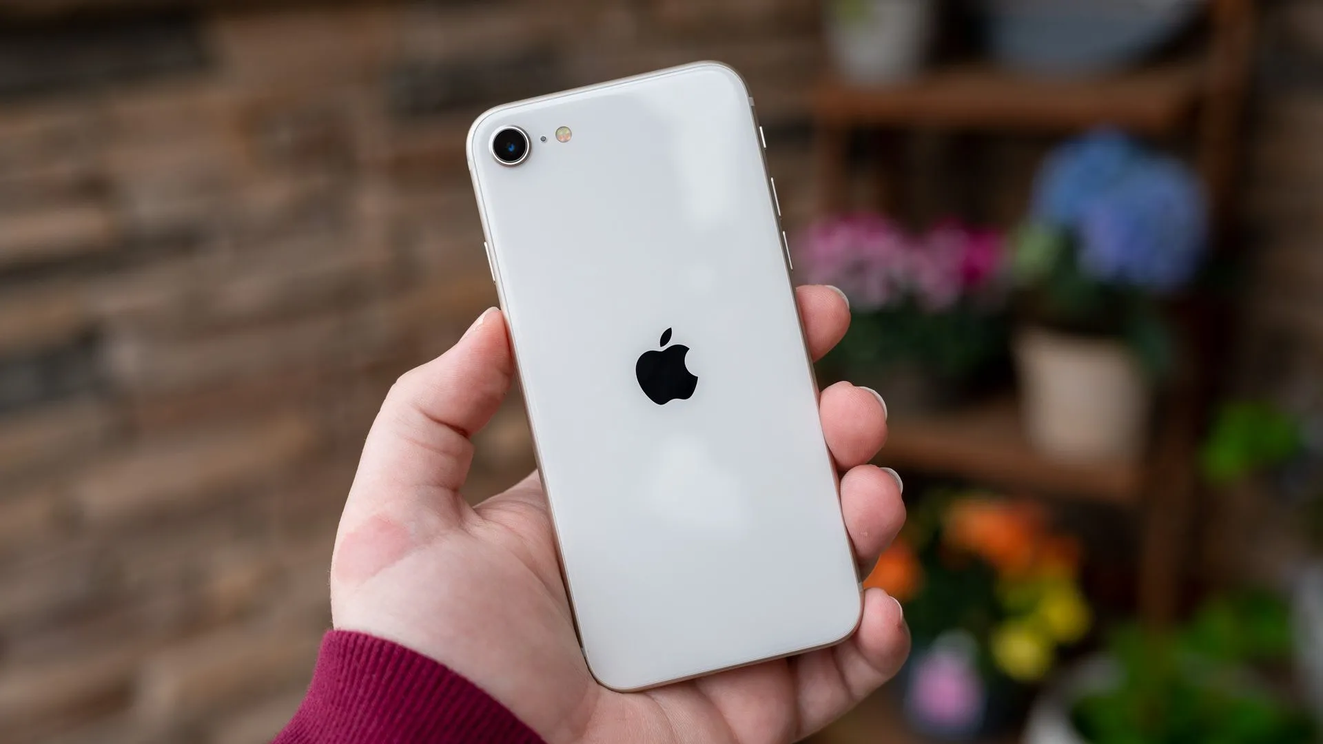 Hình ảnh cận cảnh iPhone SE 2022, nổi bật với nút Home vật lý và thiết kế truyền thống.