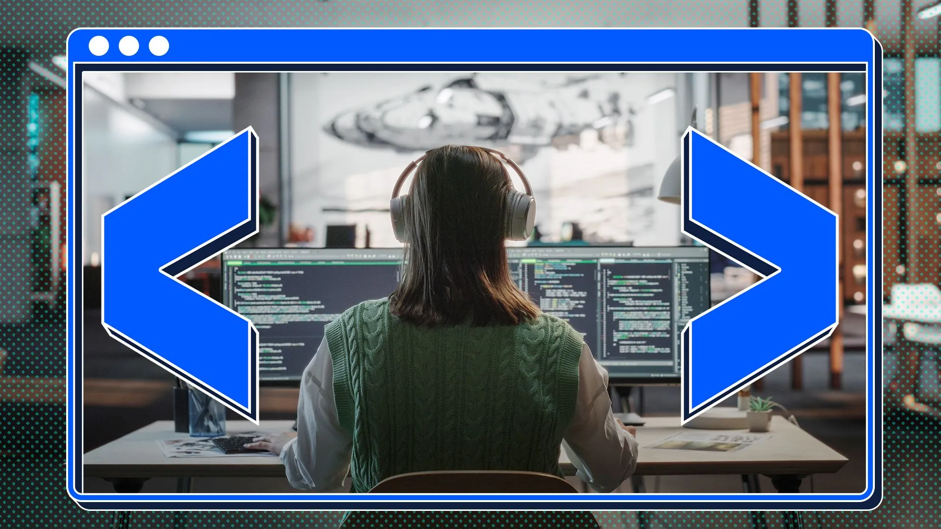 Hình ảnh một lập trình viên nữ đang tập trung viết code, minh họa cho việc phát triển kỹ năng lập trình bền vững