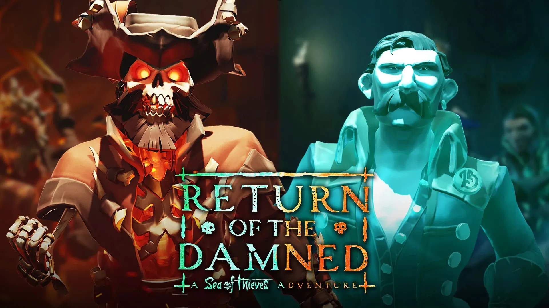 Hình ảnh quảng bá cuộc phiêu lưu Return of the Damned trong Sea of Thieves.