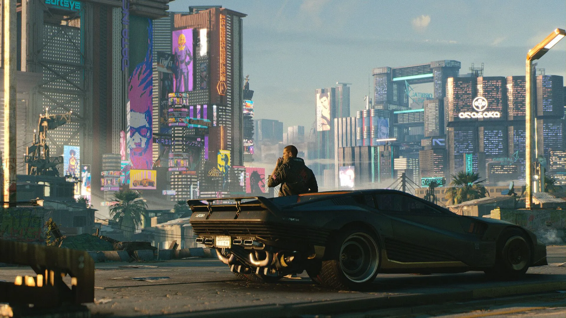 Hình ảnh quảng cáo cho game Cyberpunk 2077.