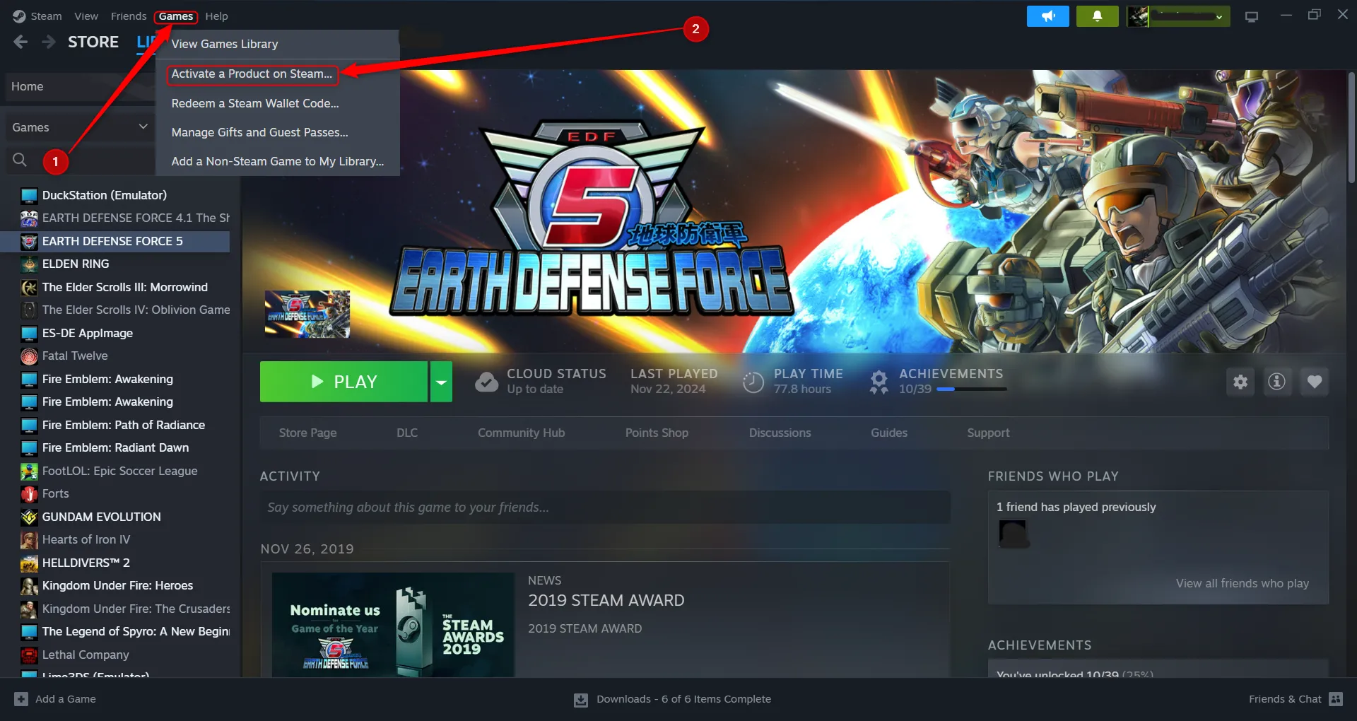 Hướng dẫn từng bước cách kích hoạt và đổi mã game kỹ thuật số nhận được từ Fanatical ngay trên nền tảng Steam.