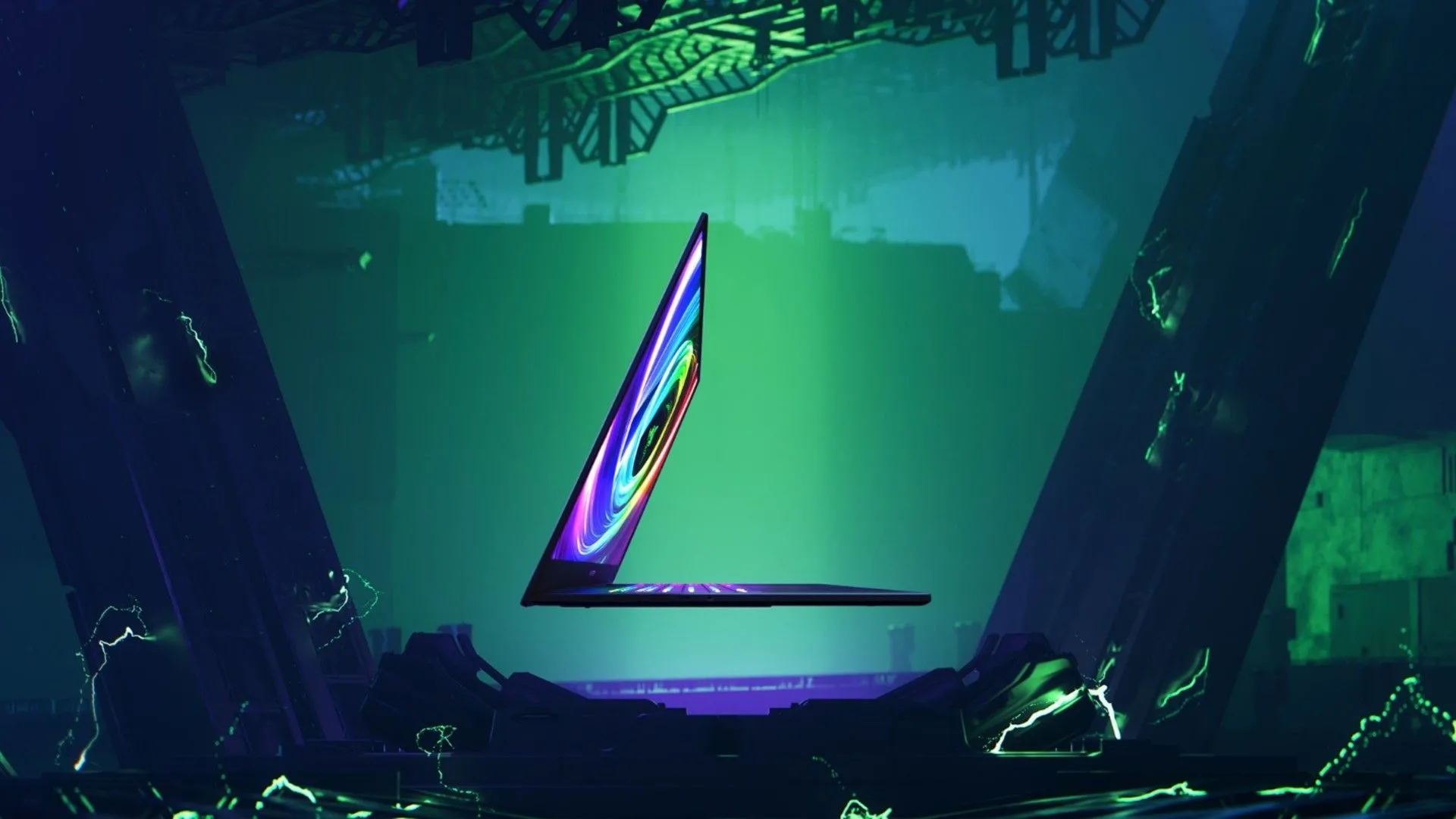 Laptop gaming Razer Blade 14 siêu mỏng nhìn từ cạnh bên