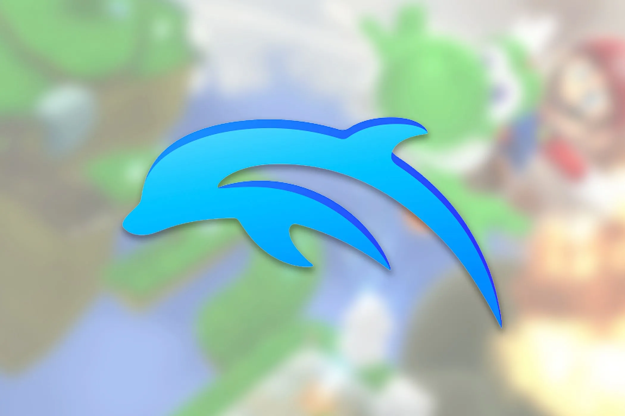 Logo của trình giả lập Dolphin với hình ảnh từ game Mario Galaxy 2, cho thấy khả năng giả lập console cũ trên PC cũ