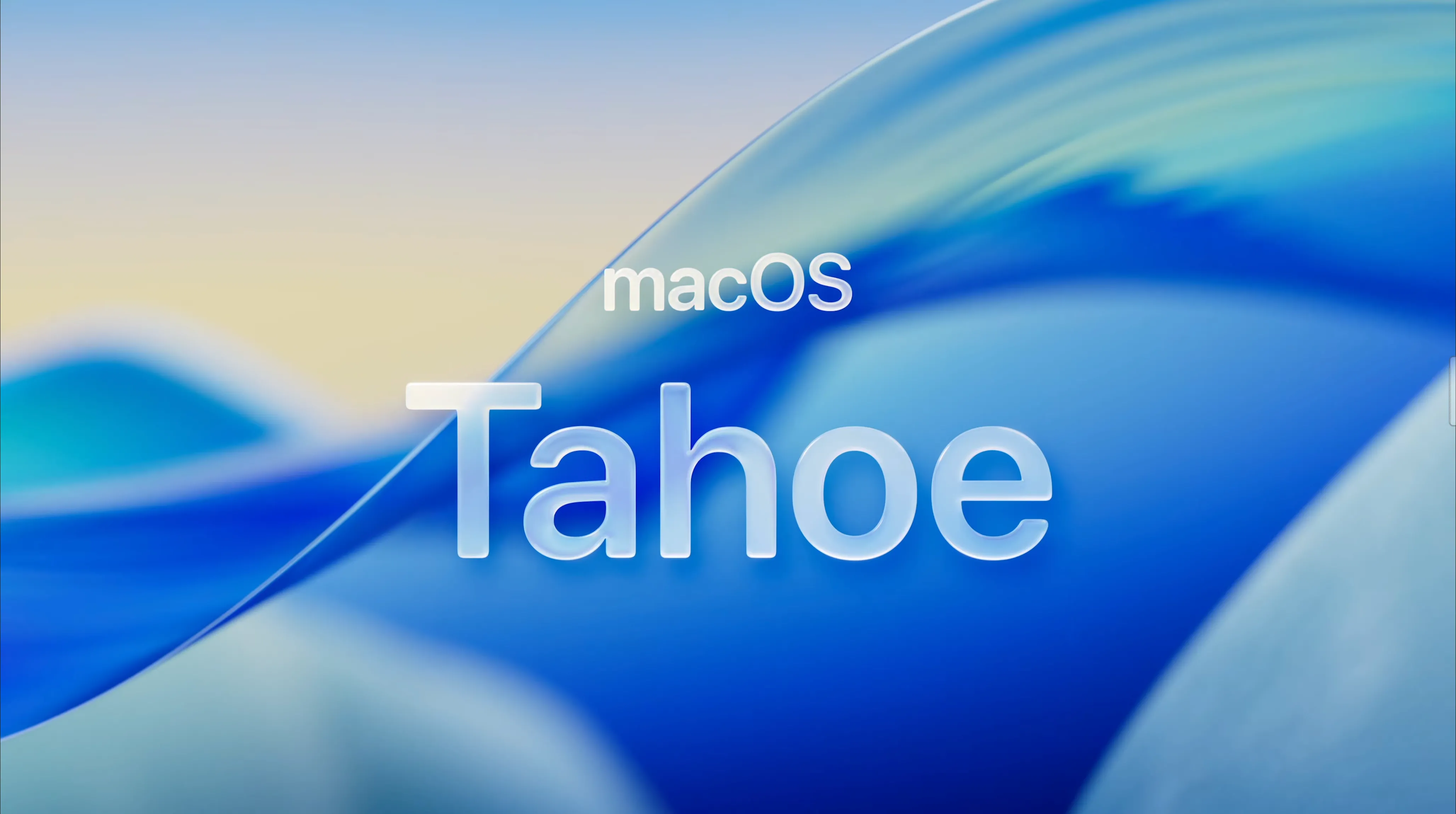 Logo macOS 26 Tahoe mới với hiệu ứng Liquid Glass