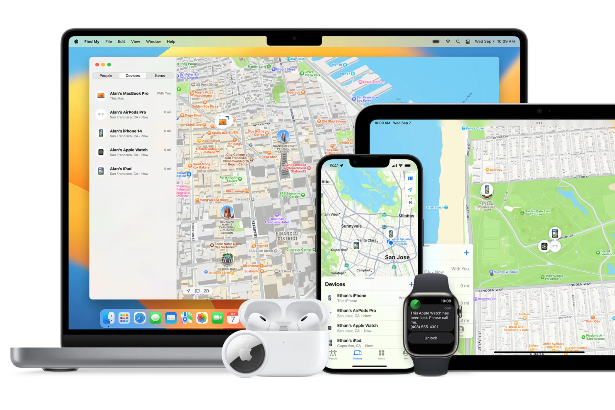 Logo ứng dụng Tìm iPhone (Find My) của Apple, đại diện cho hệ sinh thái và khả năng định vị.
