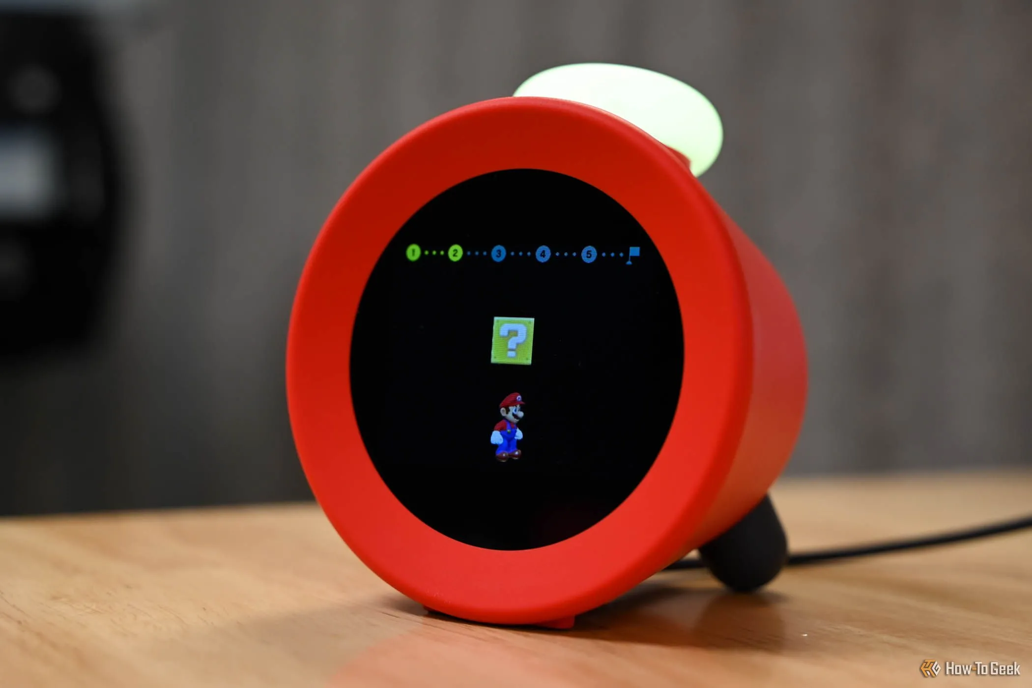 Màn hình cài đặt các tính năng trên Nintendo Alarmo.