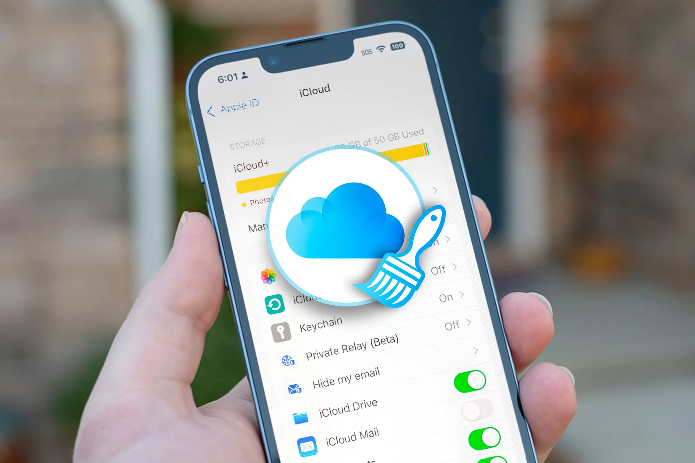 Màn hình quản lý dung lượng iCloud trên iPhone, minh họa giới hạn lưu trữ ảnh hưởng đến Apple Notes.