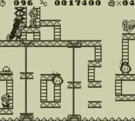 Mario vượt chướng ngại vật trong một level đầy thử thách của Donkey Kong Game Boy