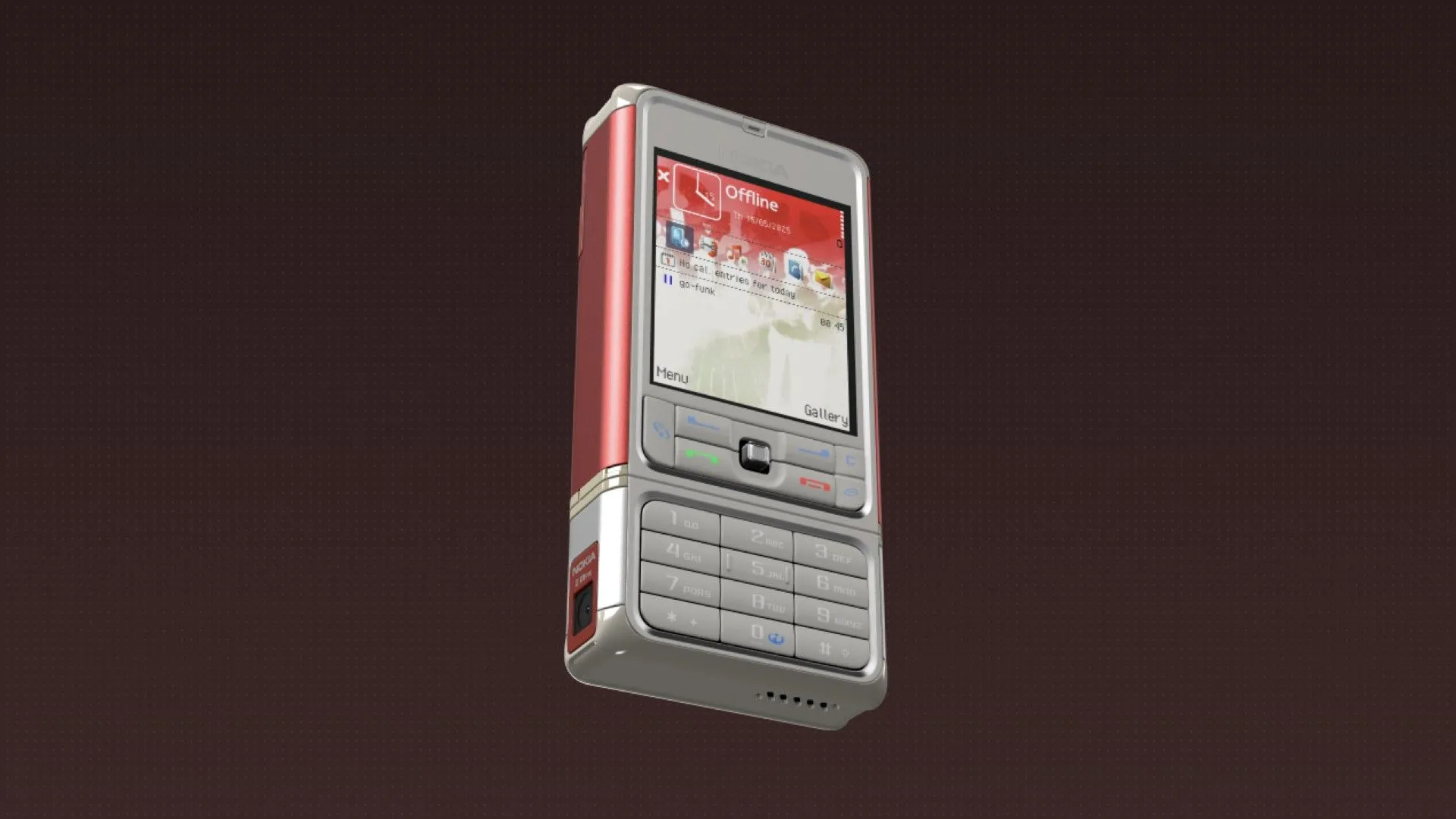 Mô hình 3D tương tác của điện thoại Nokia 3250 cổ điển, tái hiện trải nghiệm sử dụng các thiết bị di động đời đầu.