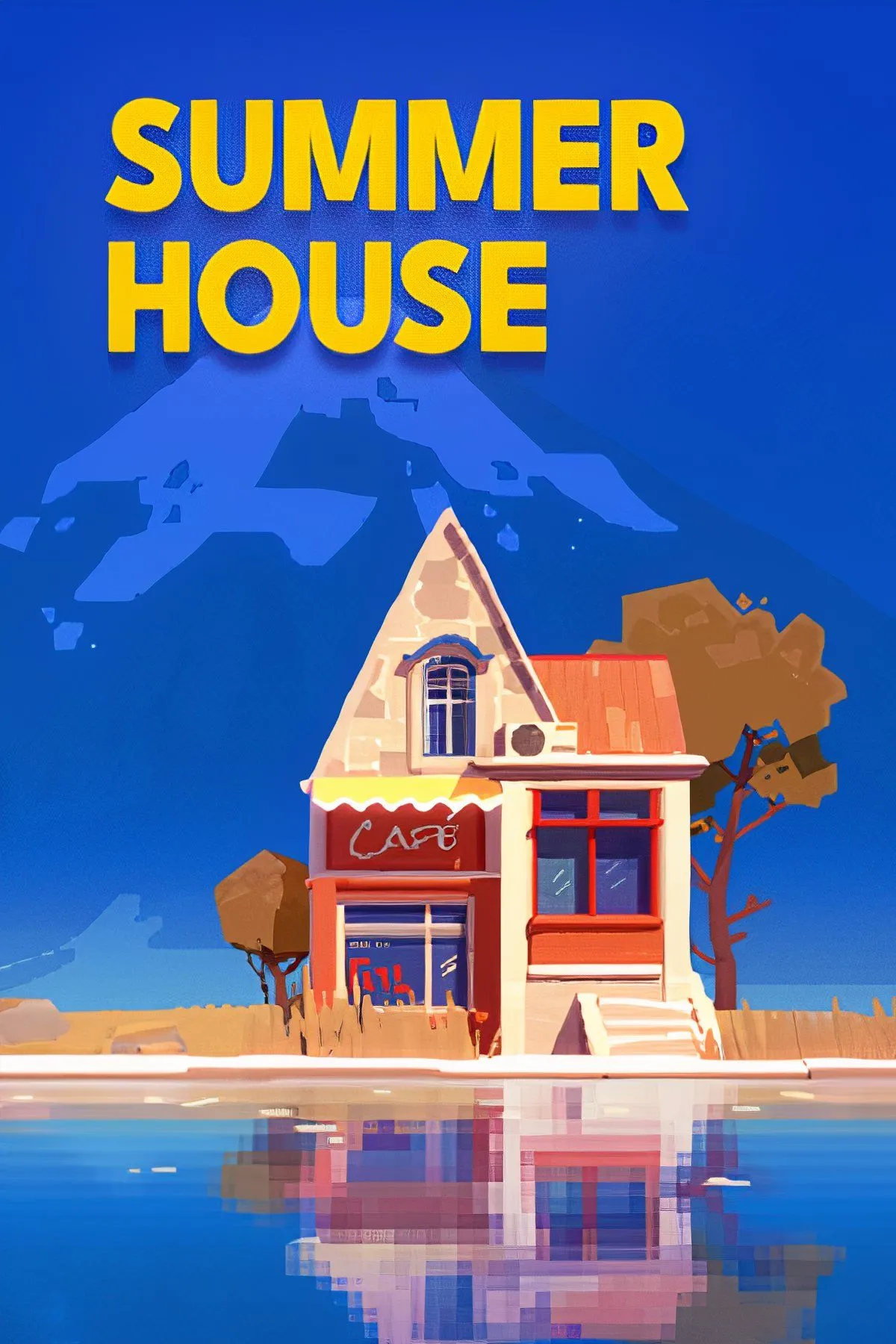 Một ngôi nhà nhỏ ấm cúng được xây dựng trong game SUMMERHOUSE, thể hiện sự sáng tạo và không khí thư giãn của game mô phỏng xây dựng.