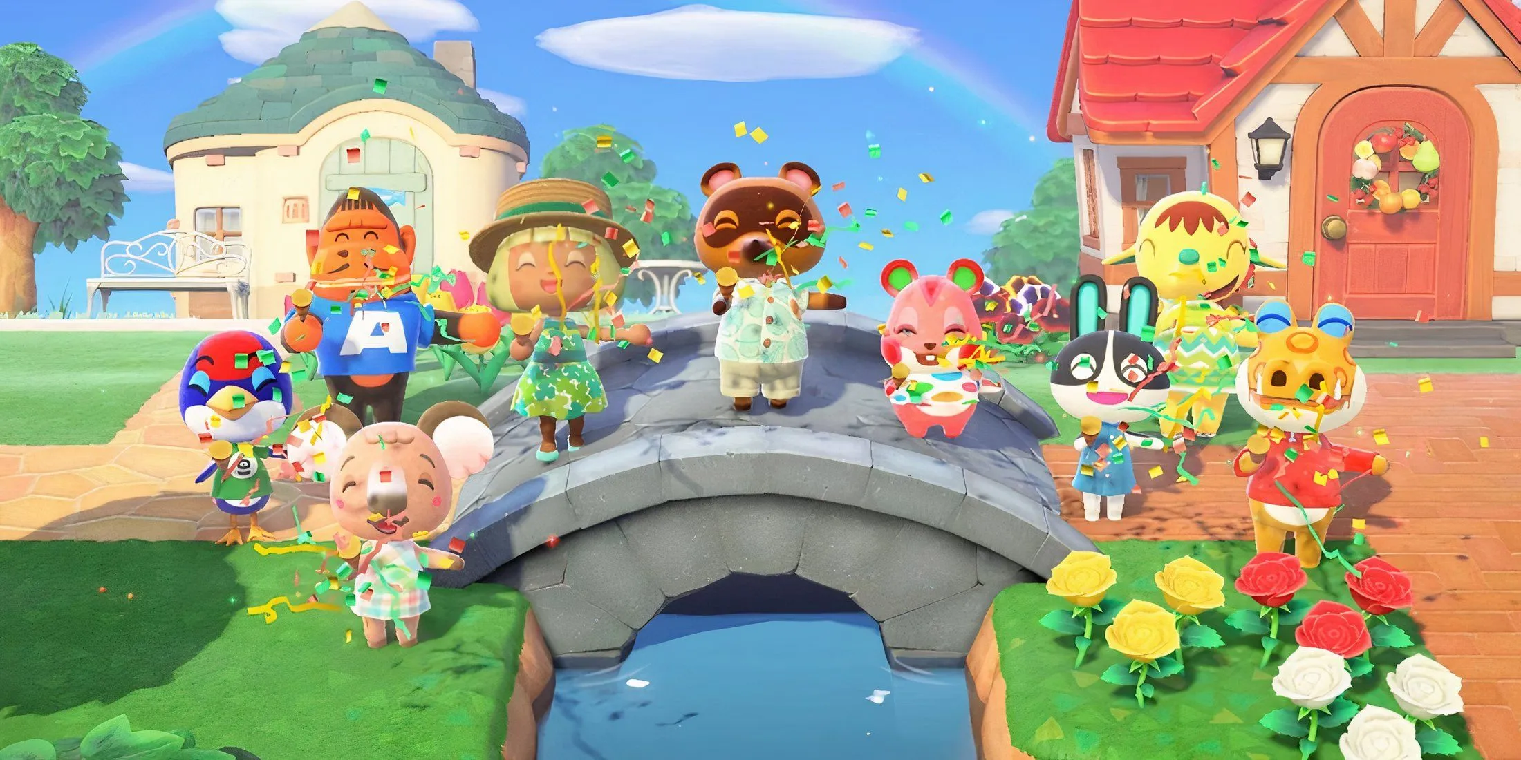 Nhân vật trong Animal Crossing: New Horizons đang thư giãn trong không gian mở, tận hưởng bầu không khí trong lành của game.