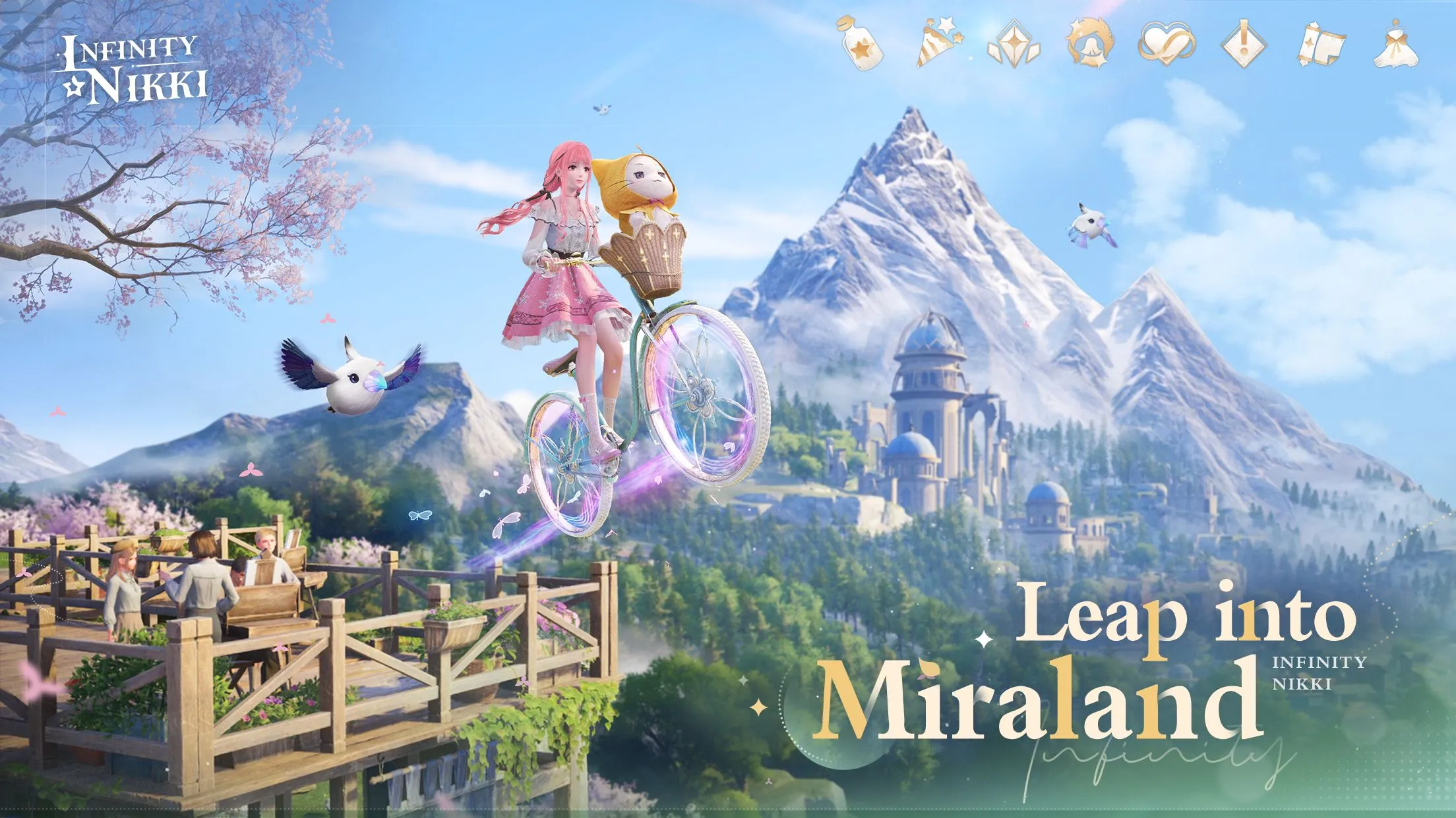 Nikki đang trình diễn trang phục trong một trận đấu stylist của Infinity Nikki