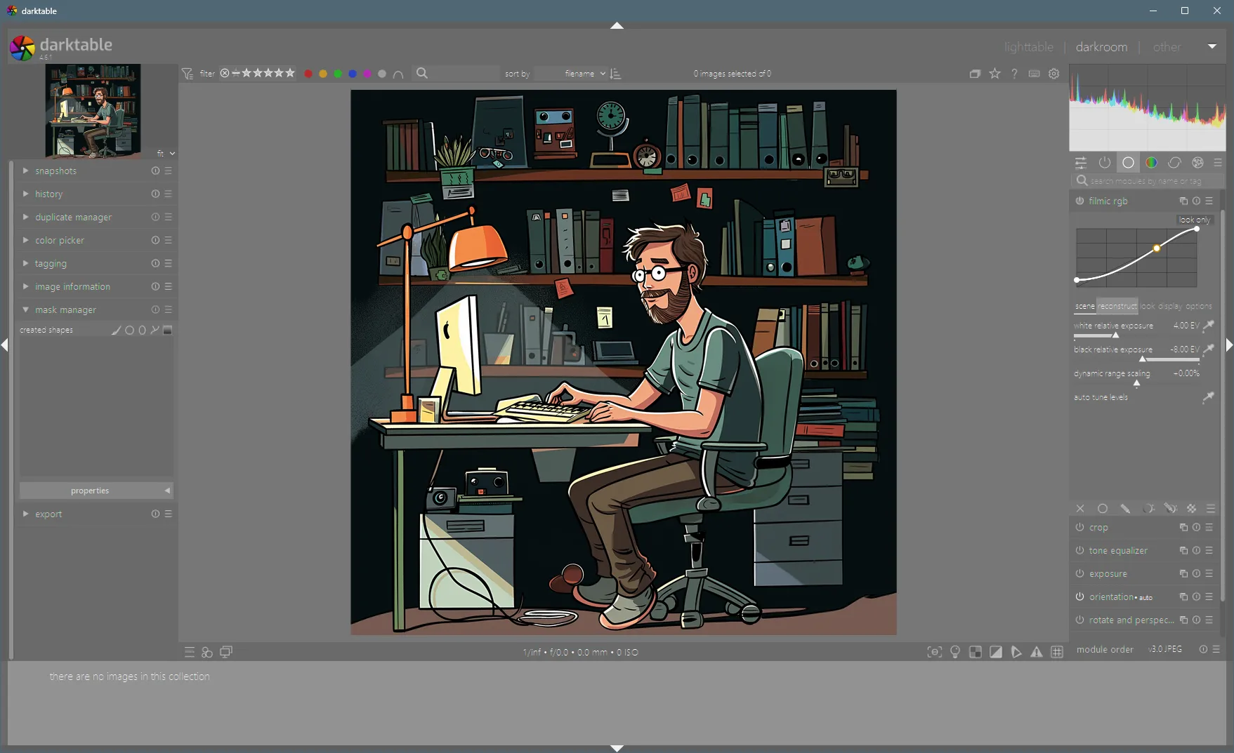 Quy trình nâng cao chất lượng ảnh của Darktable, minh họa khả năng chỉnh sửa ảnh RAW chuyên sâu.