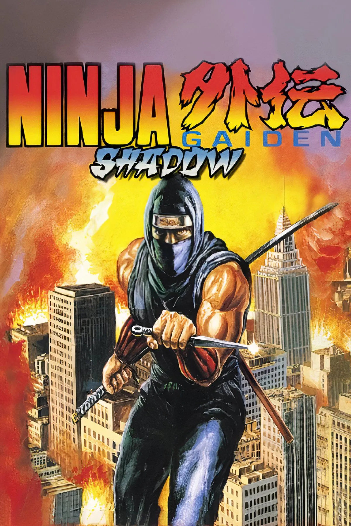 Ryu Hayabusa chiến đấu trong game hành động Ninja Gaiden Shadow trên Game Boy