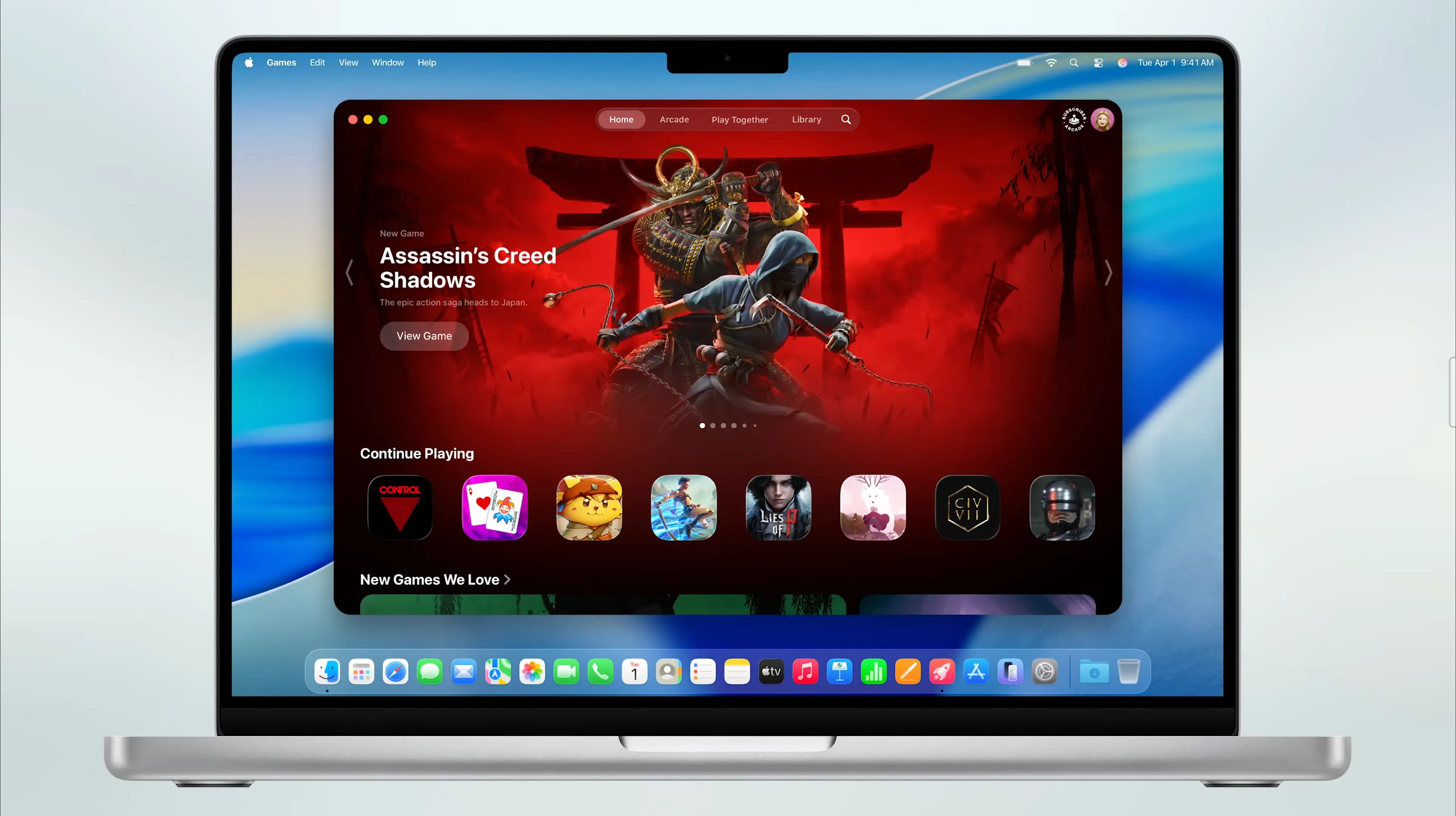 Ứng dụng Games trên macOS 26 Tahoe