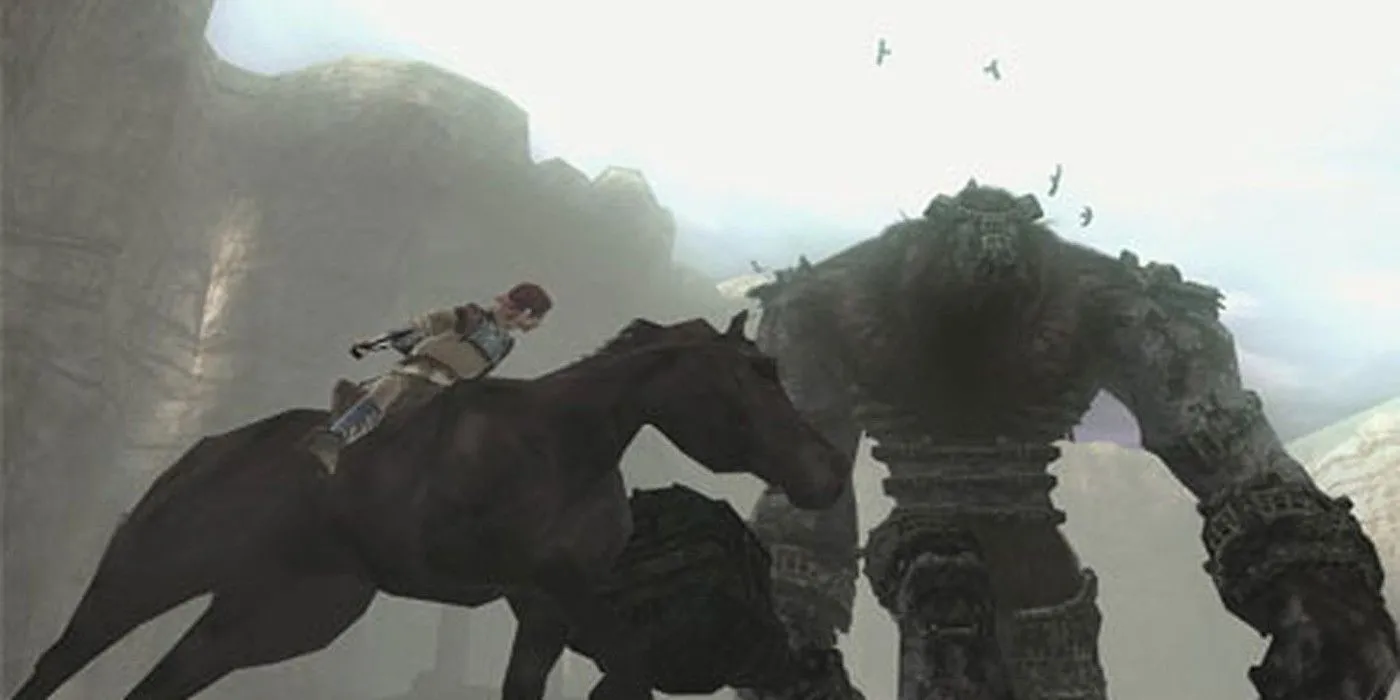 Agro, chú ngựa trung thành đồng hành cùng Wander trong tựa game Shadow of the Colossus trên PS2
