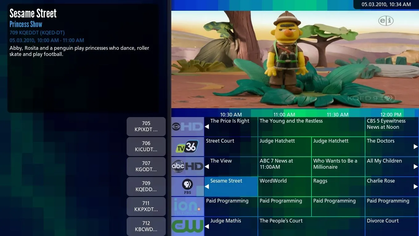 Ảnh chụp màn hình chính thức của MythTV, minh họa các chức năng PVR (ghi hình video cá nhân) tiên tiến của ứng dụng.