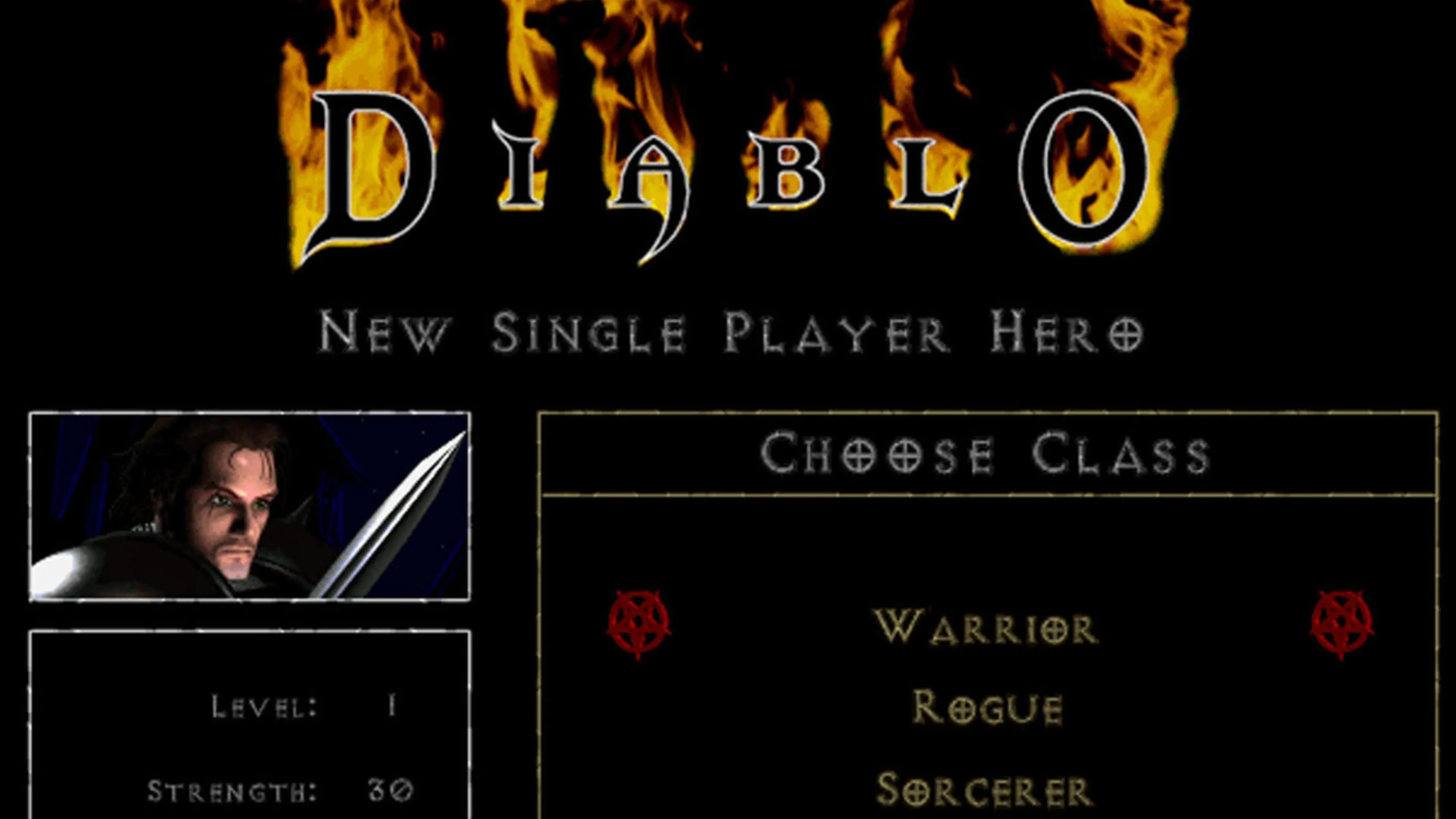 Anh hùng chiến đấu với quỷ dữ trong một hầm ngục tối tăm của Diablo