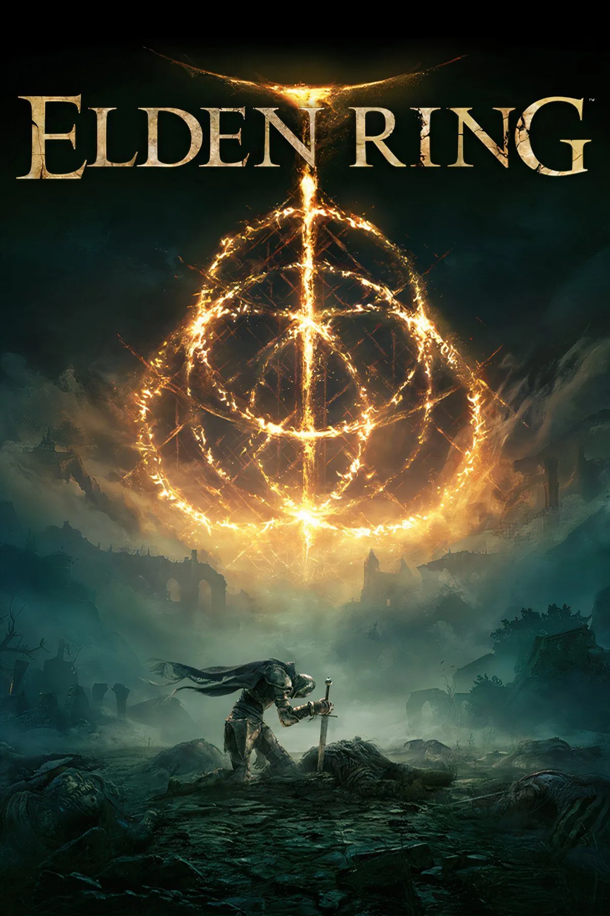 Ảnh tổng hợp các cảnh quan và quái vật trong thế giới Elden Ring, một game nhập vai hành động.
