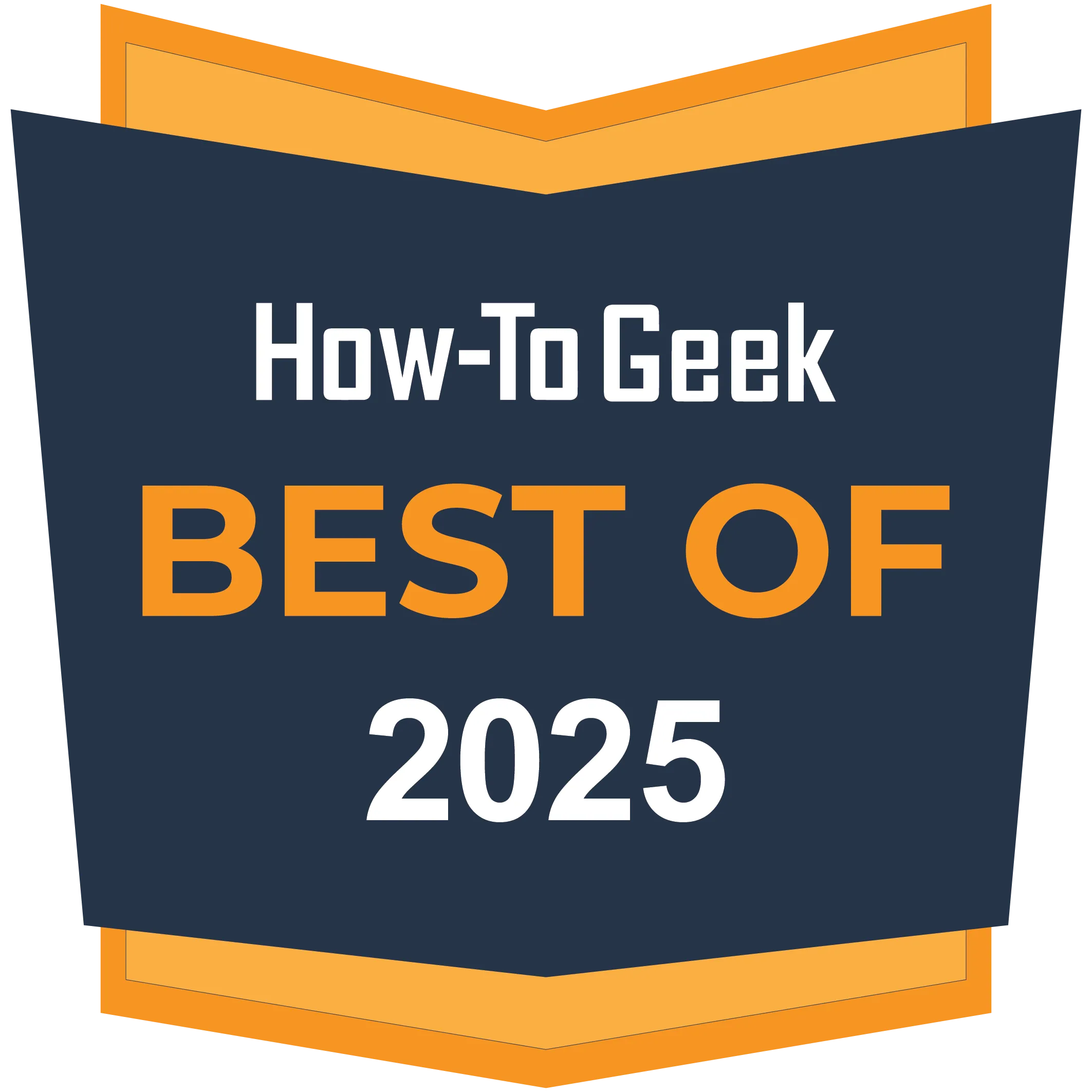 Biểu tượng chứng nhận &quot;Best of 2025&quot; của How-To Geek cho laptop gaming tổng thể tốt nhất