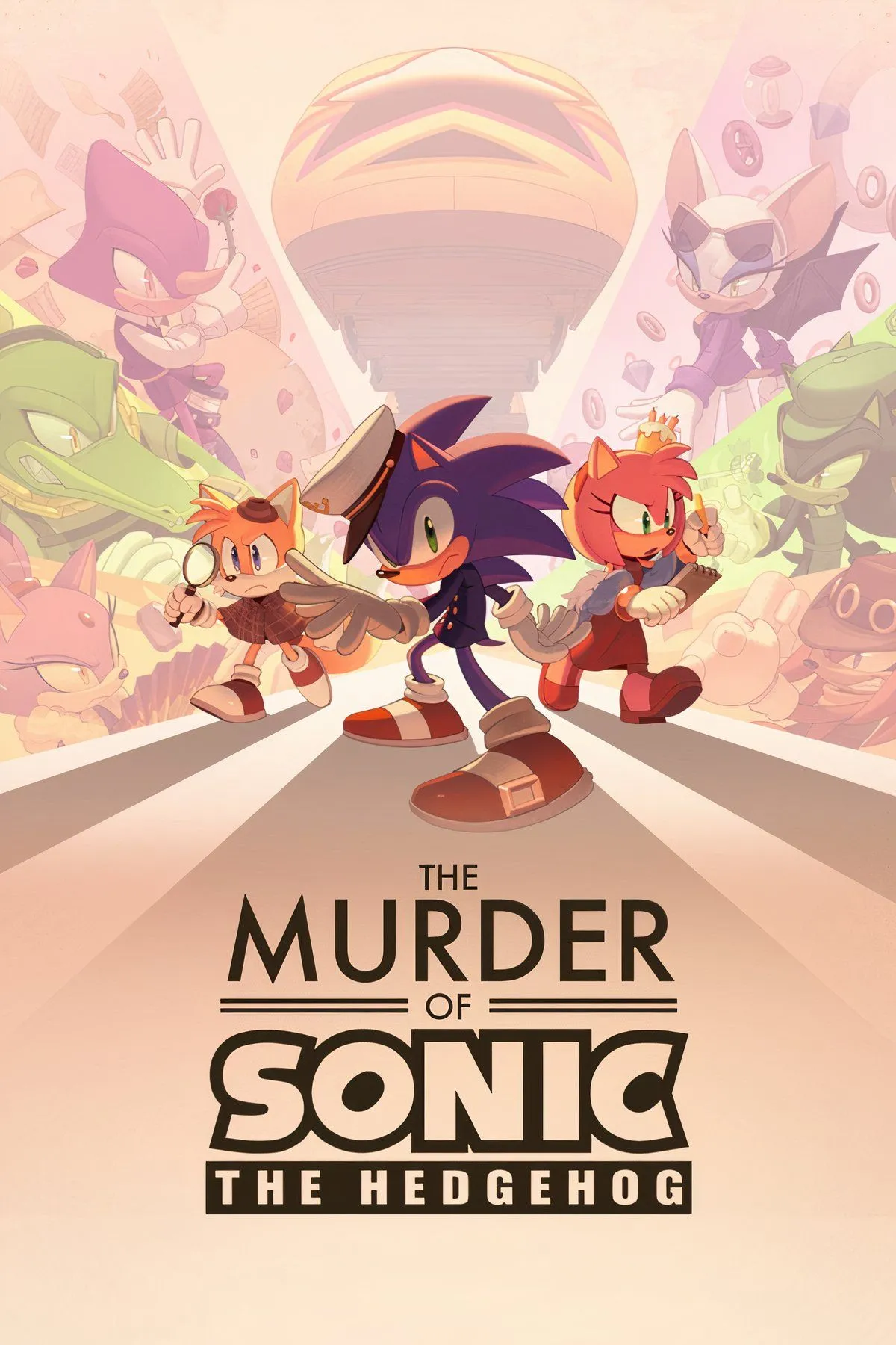 Các nhân vật Sonic, Tails và bạn bè tham gia giải mã bí ẩn trên tàu trong The Murder of Sonic the Hedgehog