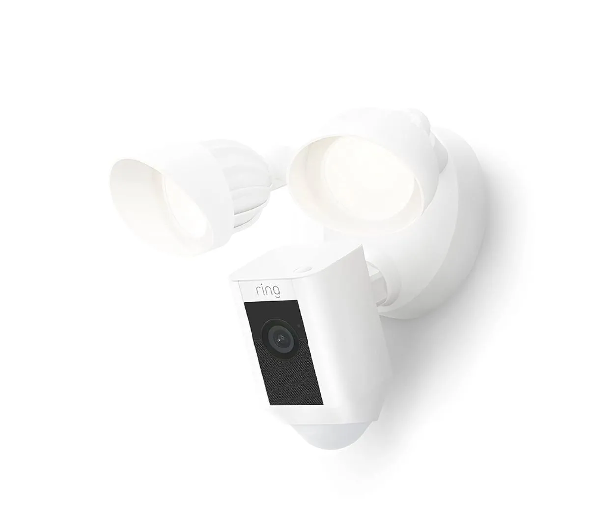 Camera an ninh Ring Floodlight Cam Wired Plus gắn ngoài trời, tích hợp đèn pha.
