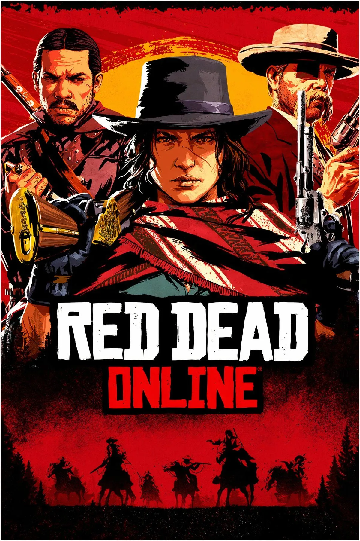 Cảnh cưỡi ngựa khám phá thế giới rộng lớn trong Red Dead Online, thể hiện vẻ đẹp của miền Tây hoang dã