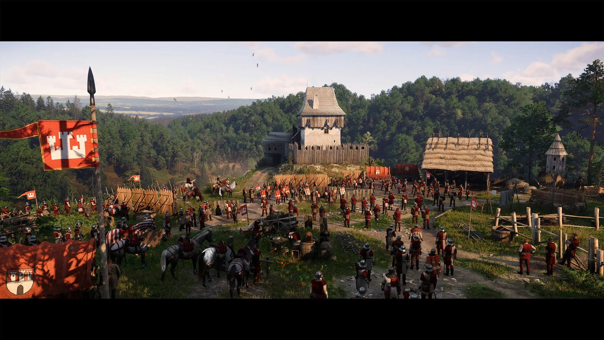 Cảnh đối thoại giữa các nhân vật trong Kingdom Come Deliverance II, với biểu cảm chân thực.