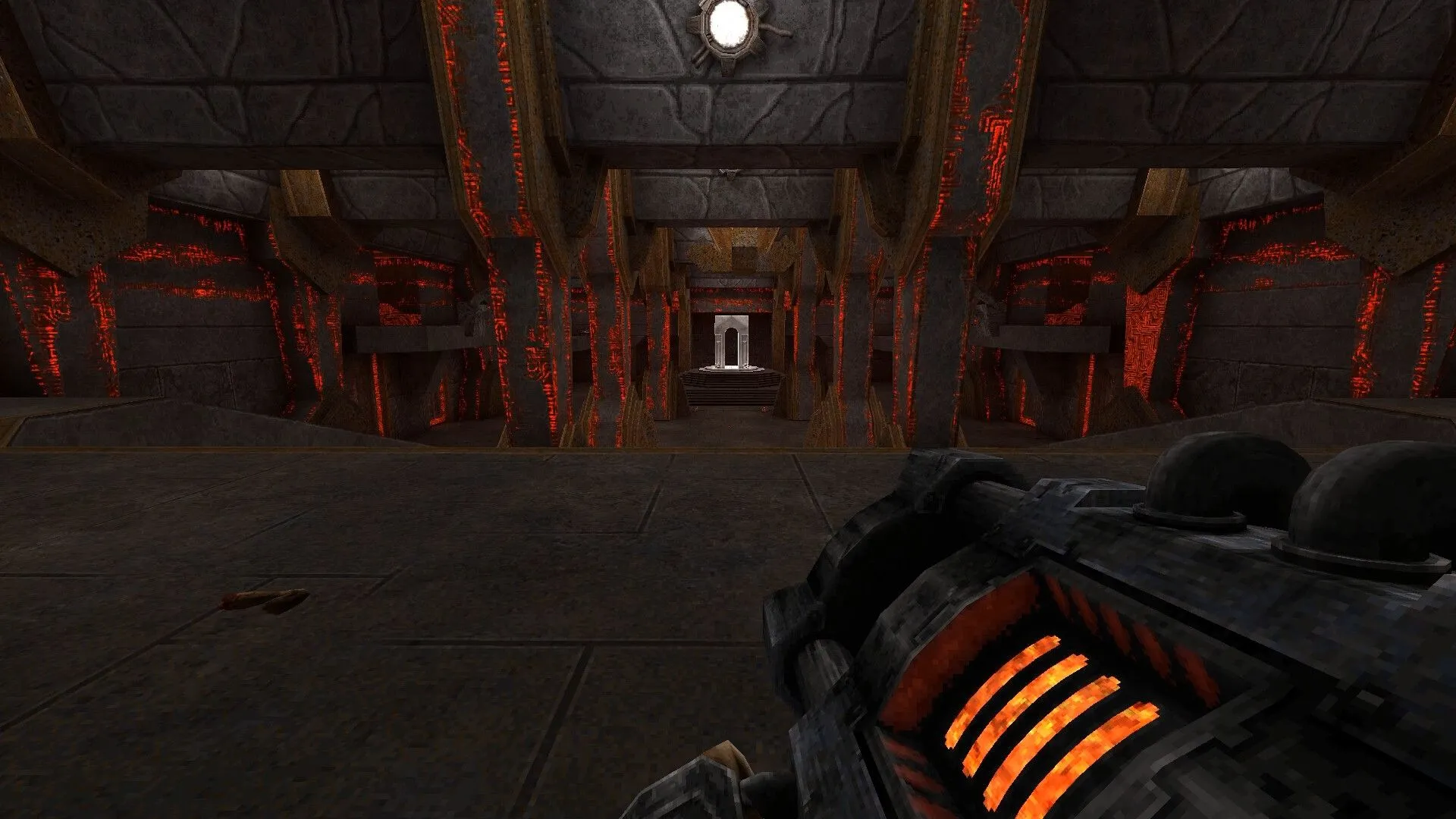 Cảnh hành động kinh hoàng trong Wrath: Aeon of Ruin, một game FPS cổ điển sử dụng Quake 1 Engine