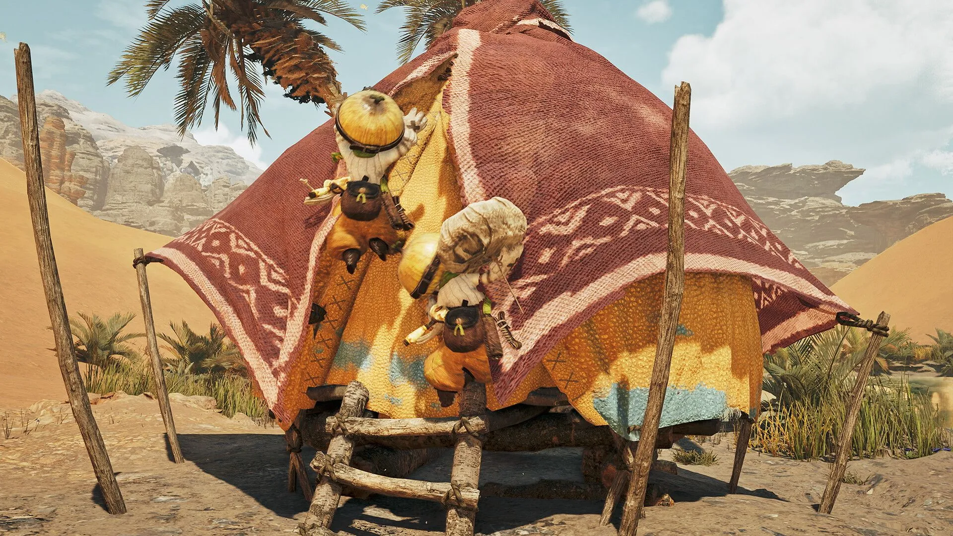 Cảnh một thợ săn đang theo dõi dấu vết của quái vật trong Monster Hunter Wilds.