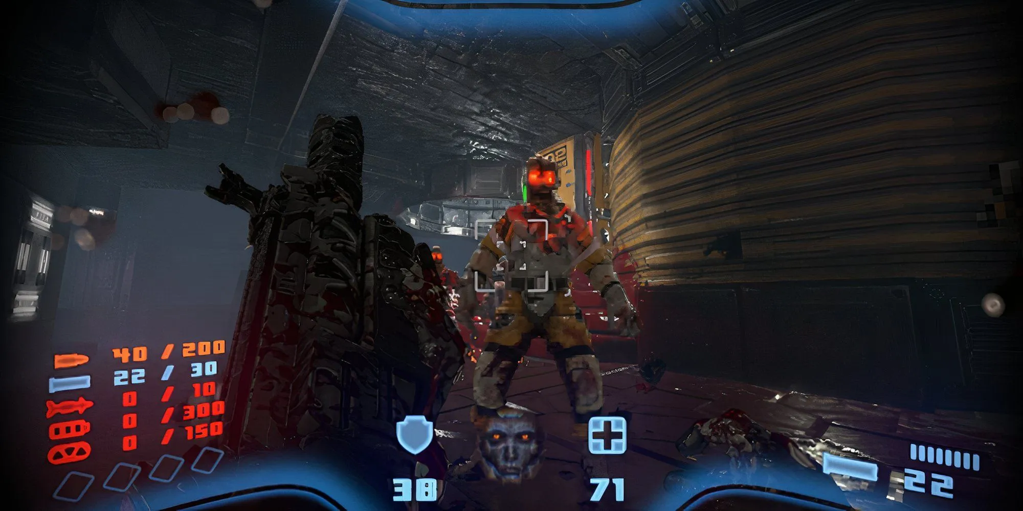 Cảnh tượng chiến đấu dữ dội, người chơi xả đạn vào kẻ thù trong tựa game FPS Prodeus