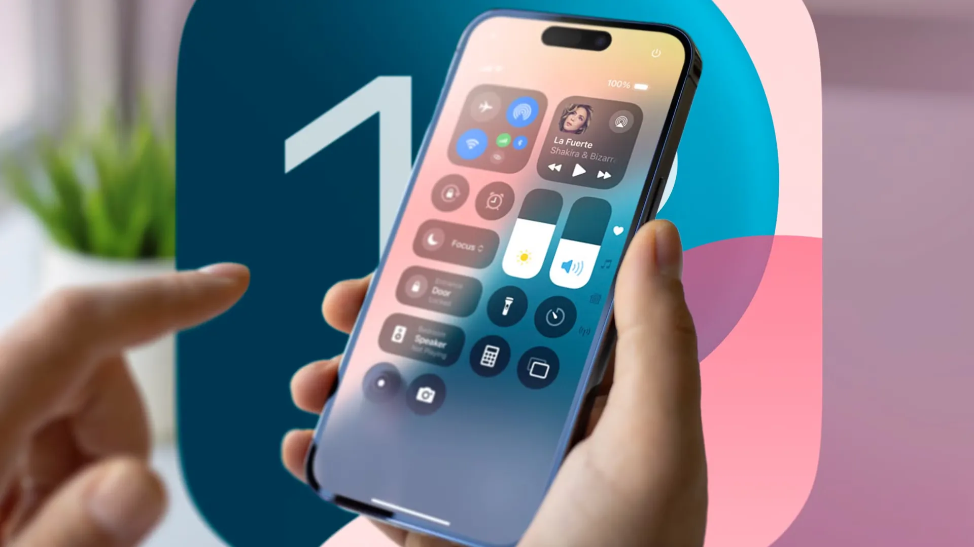 Control Center iOS 18 trên iPhone đang được sử dụng