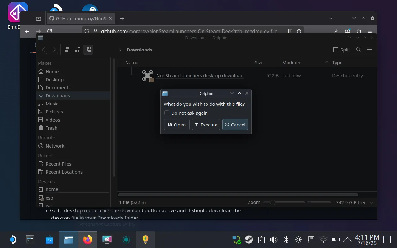 Cửa sổ NonSteamLaunchers trên Steam Deck với tùy chọn Battle.net được chọn để cài đặt