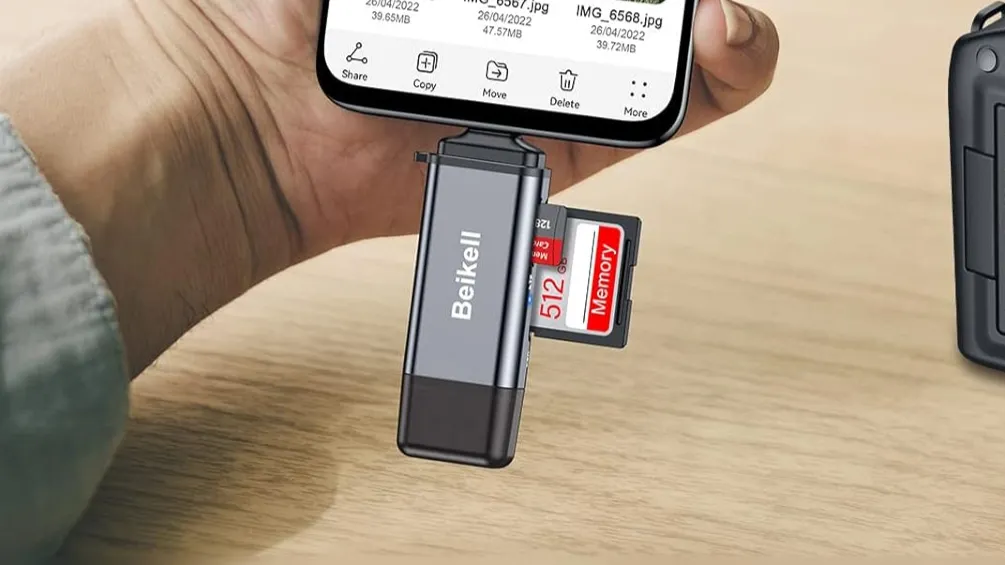 Đầu đọc thẻ nhớ Beikell SD Card Reader với cổng USB-A và USB-C